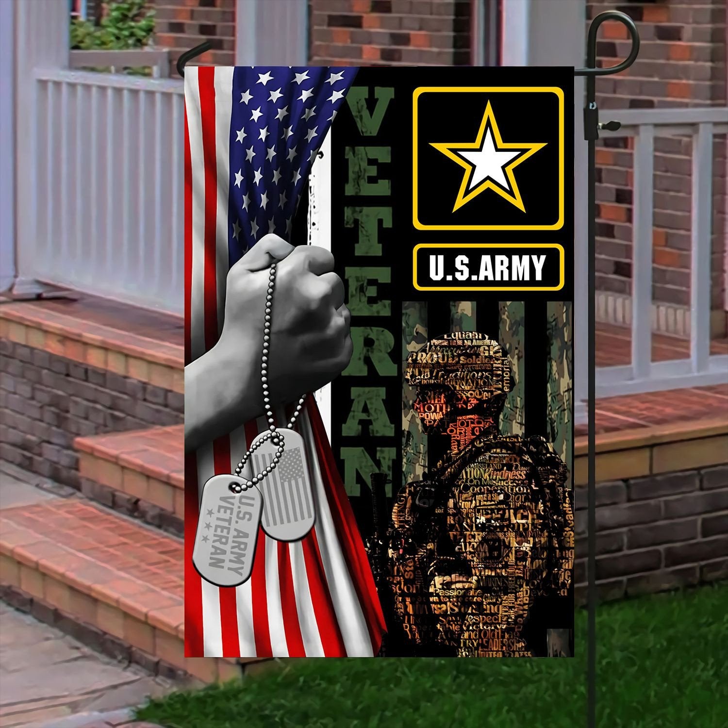 Proud To Be An American Veteran Flag PVC211003