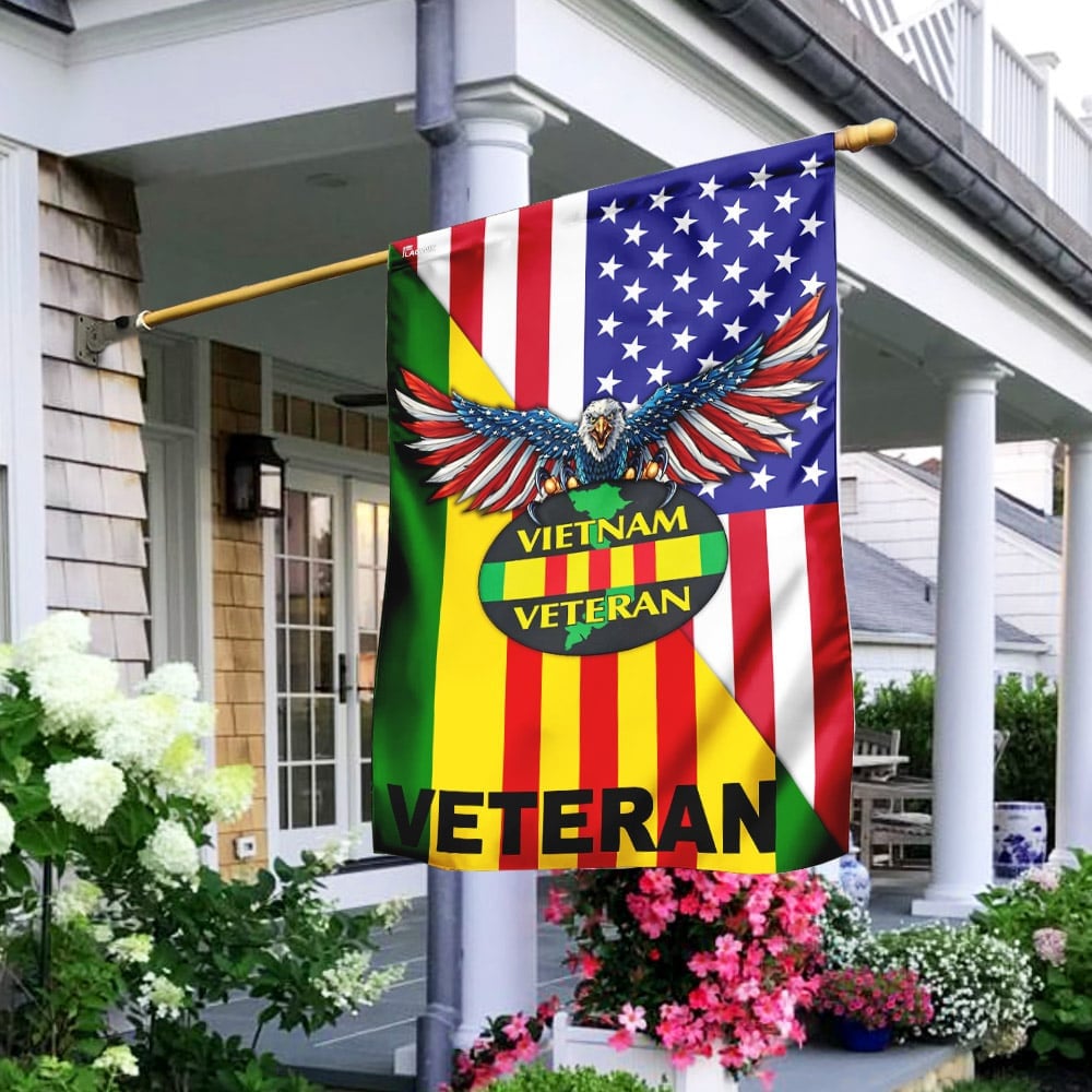 Unique Viet Nam Veteran Flag PVC191104