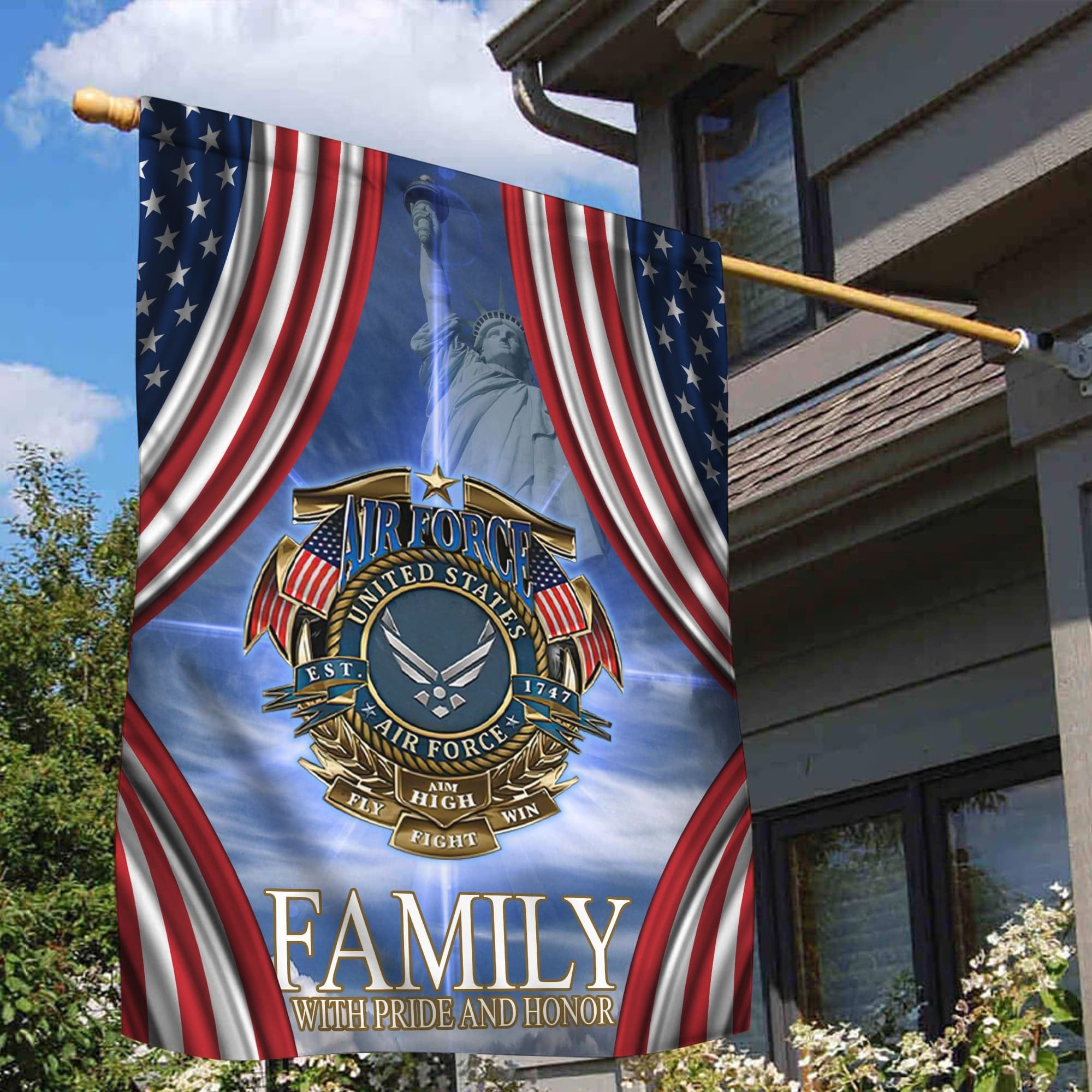 Premium Multiple US Military Services Veteran Flag PVC271201