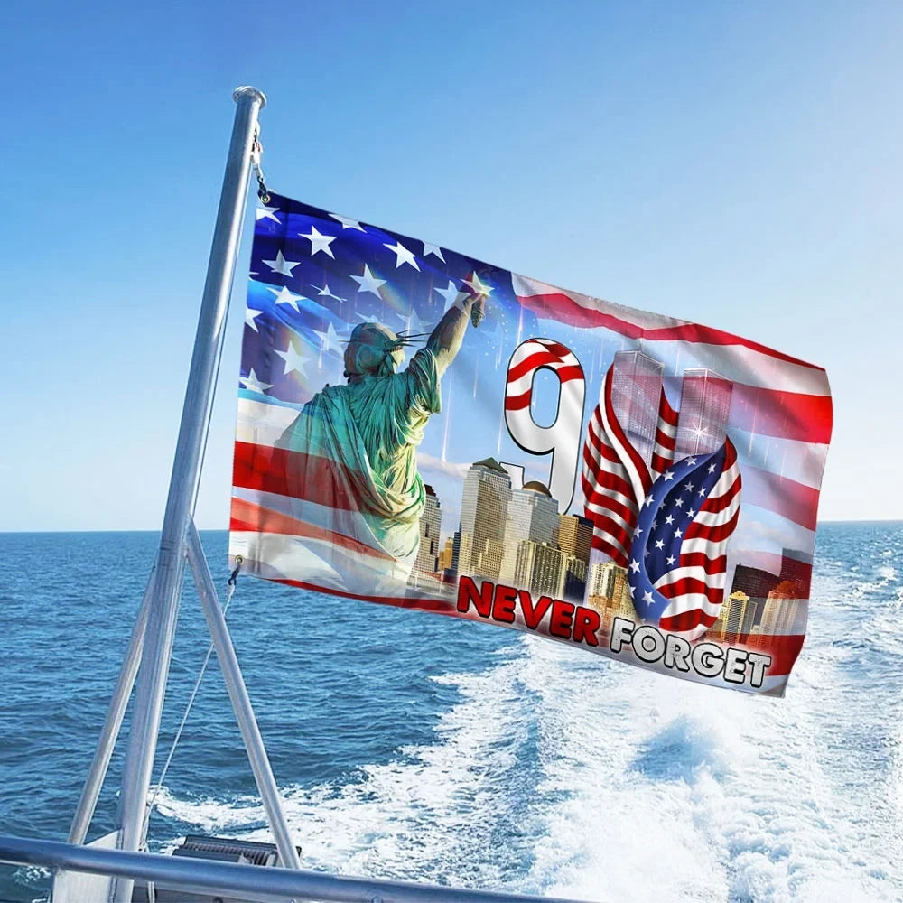 Premium Patriot Day Grommet Flag PVC130713