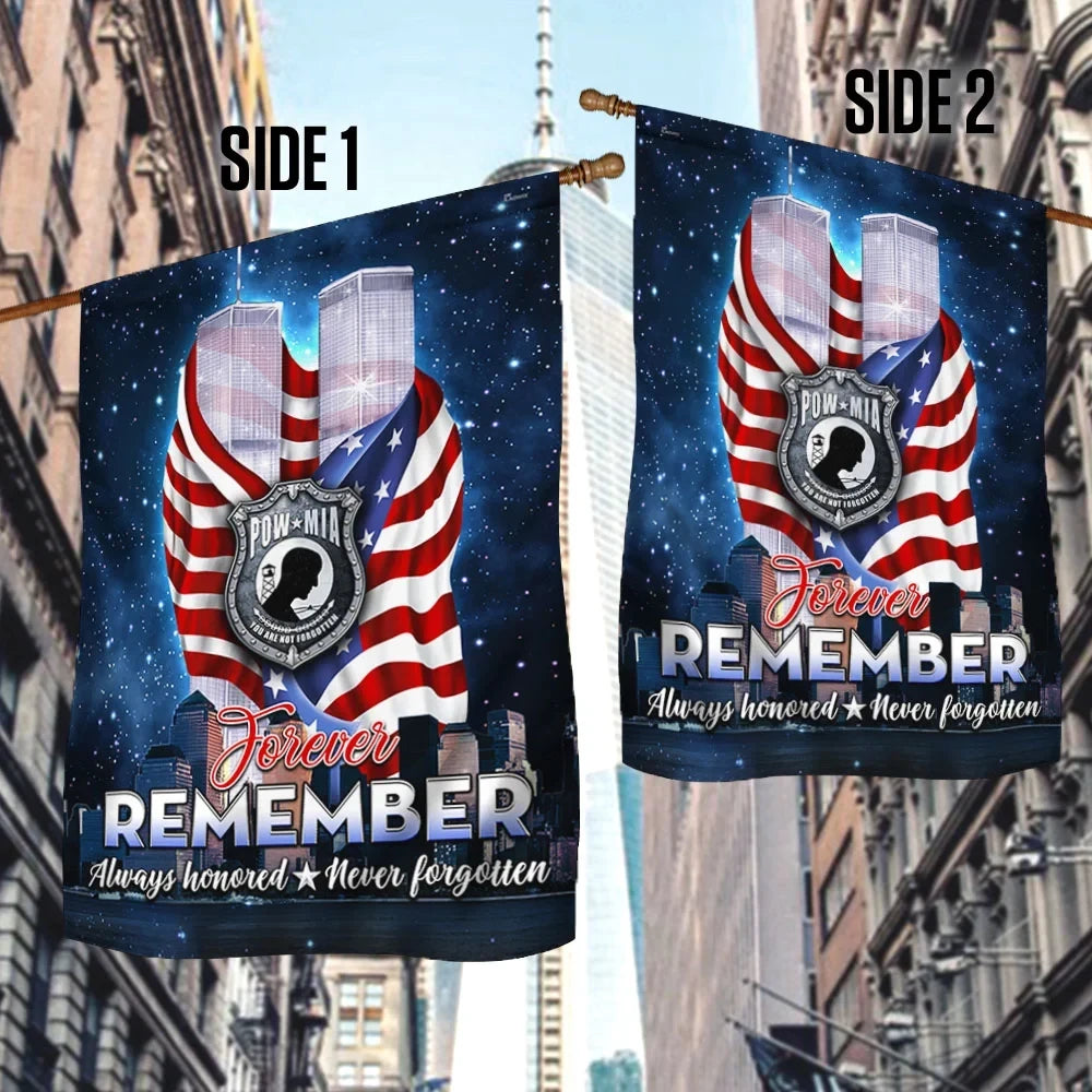 Premium 911 Patriot Day POW/MIA Flag PVC130718