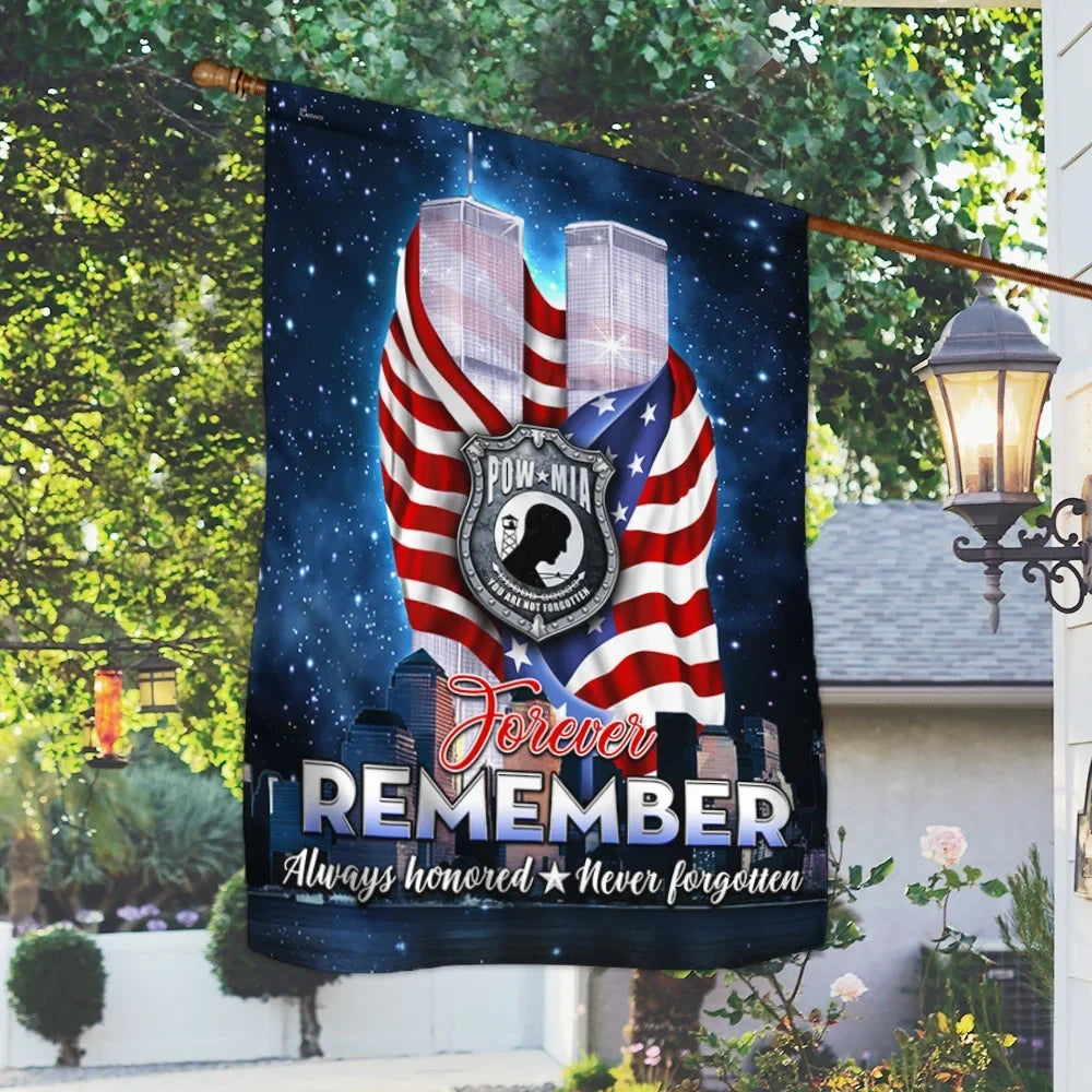 Premium 911 Patriot Day POW/MIA Flag PVC130718