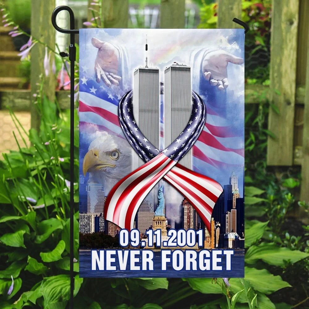 Premium Never Forget September 11 American Patriotic Flag PVC130719