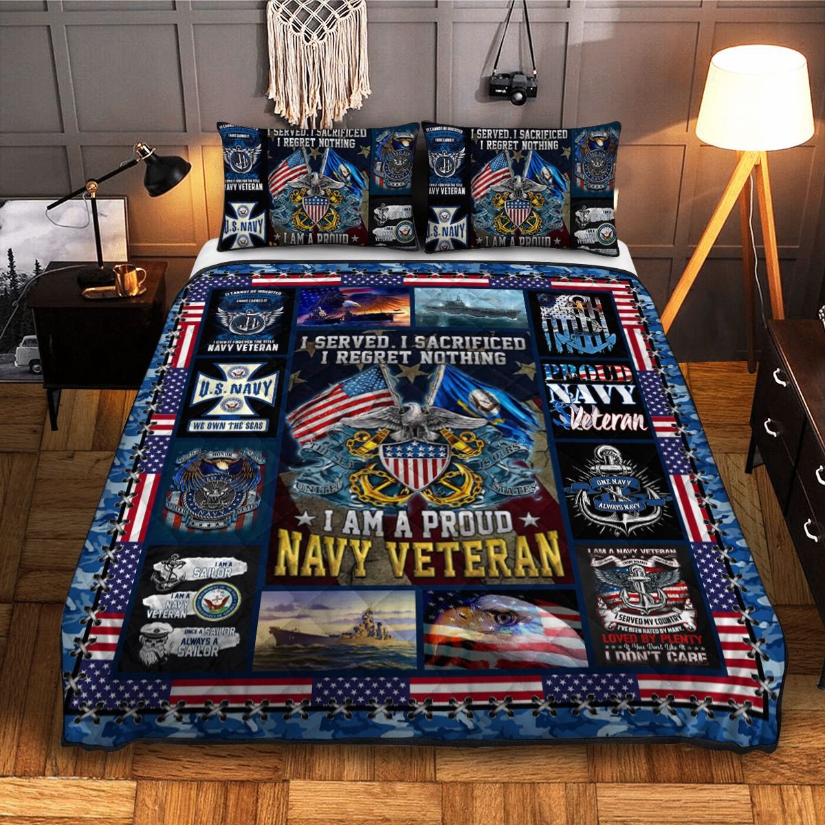 Premium Unique Veteran Quilt Bedding Set Ultra Soft NDT100504TR