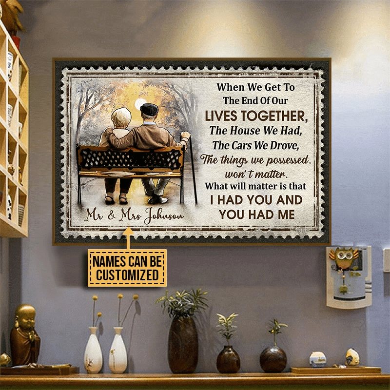 Premium Old Husband And Wife Canvas