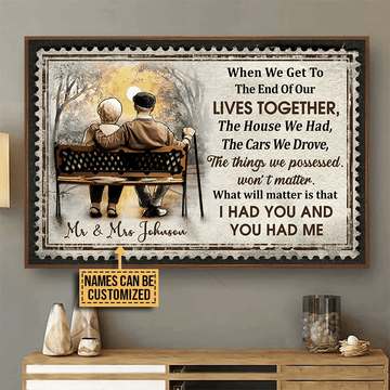 Premium Old Husband And Wife Canvas