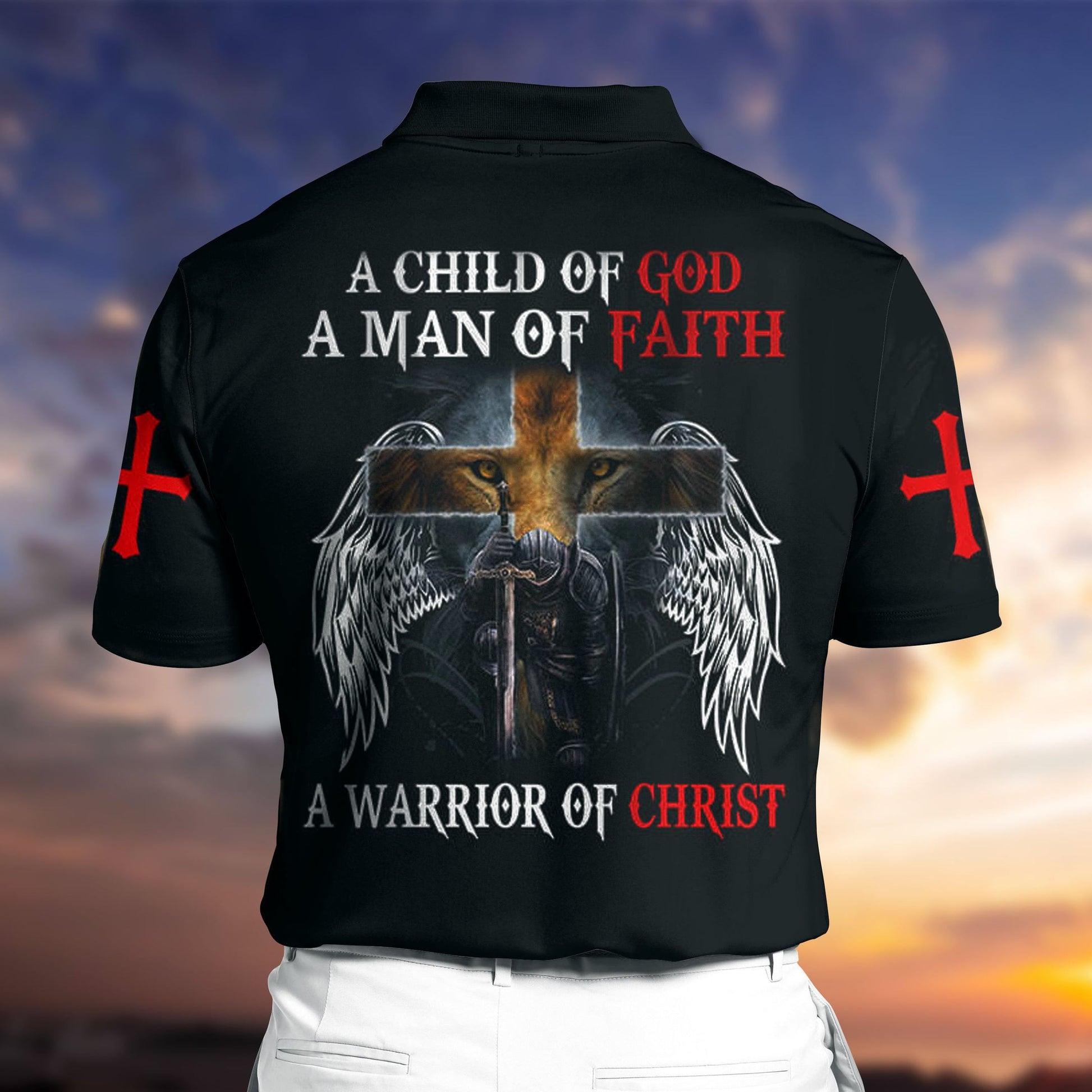 Premium Jesus 1 3D Polo All Over Printed NDT040602MT
