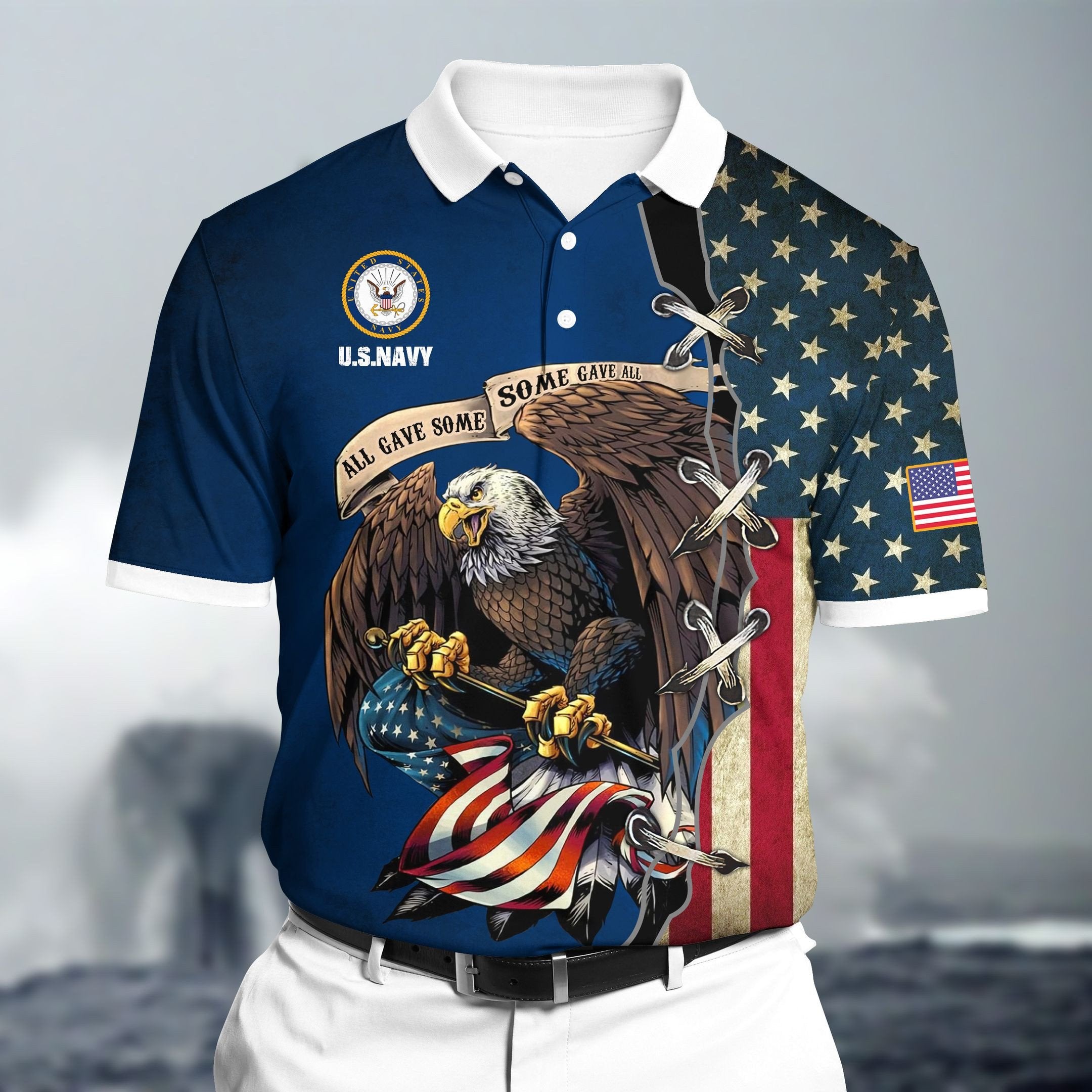 Premium U.S Navy Polo All Over Printed NDT070702XX