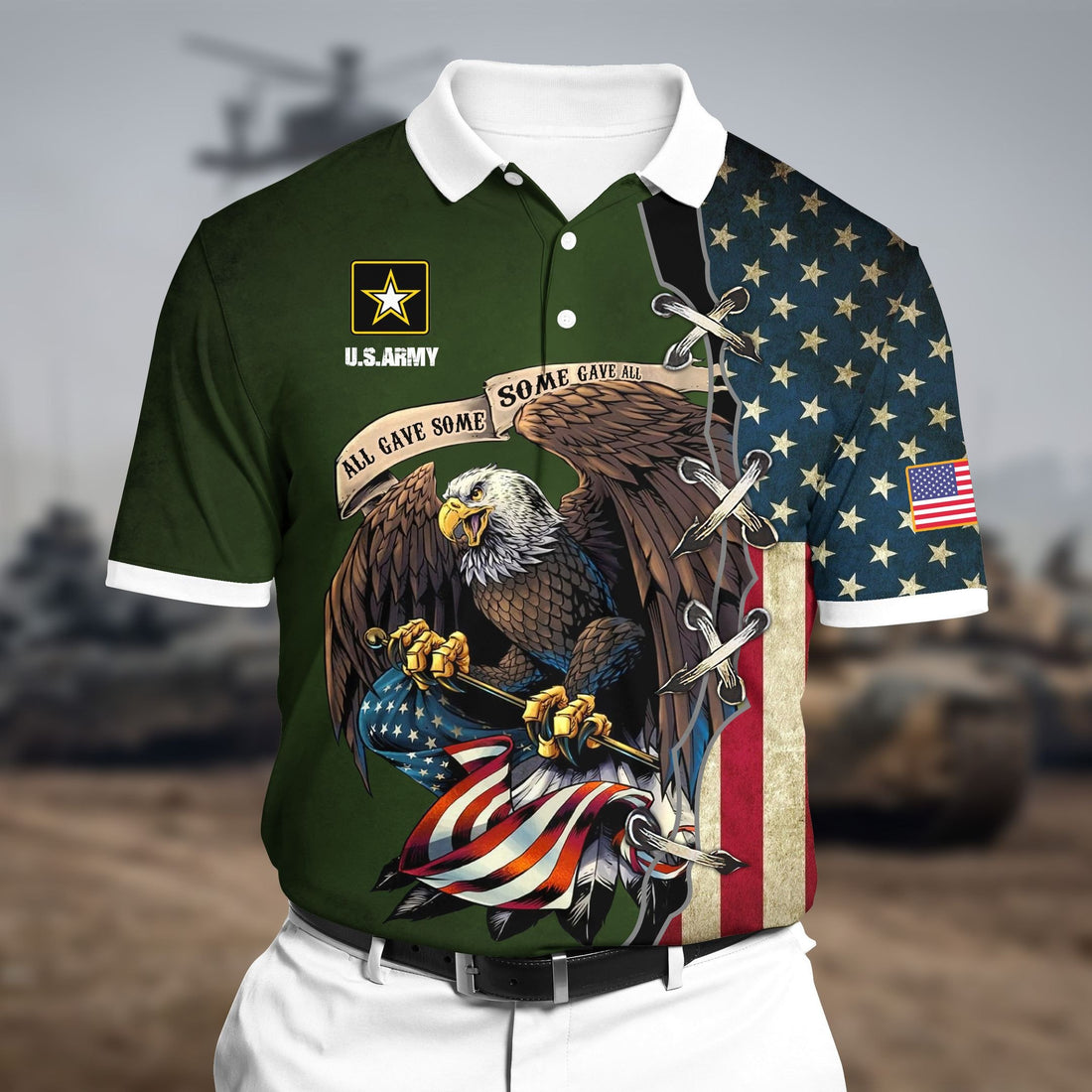 Premium U.S Army 2 Polo All Over Printed NDT070822XX