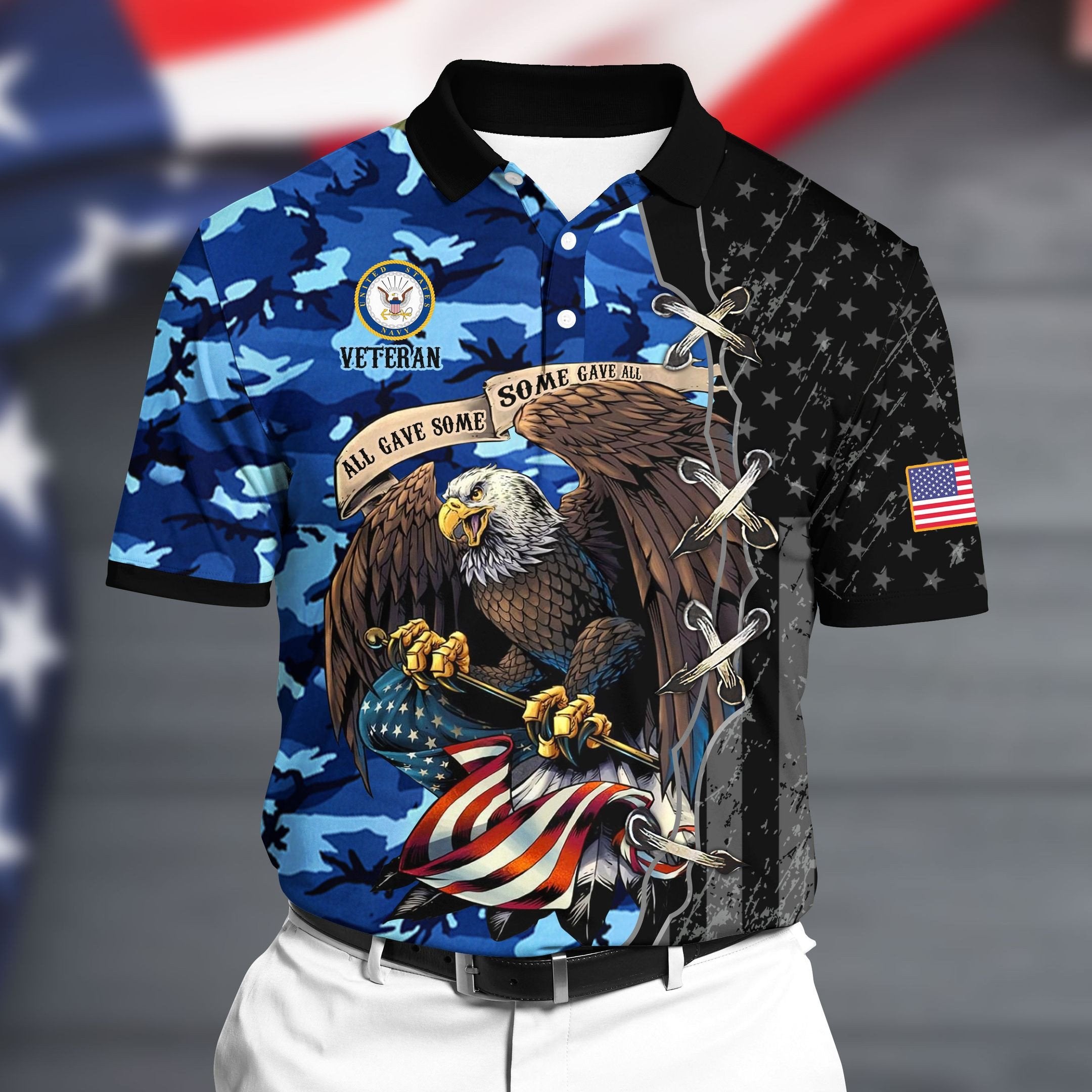 Premium U.S Navy Polo All Over Printed NDT070813XX