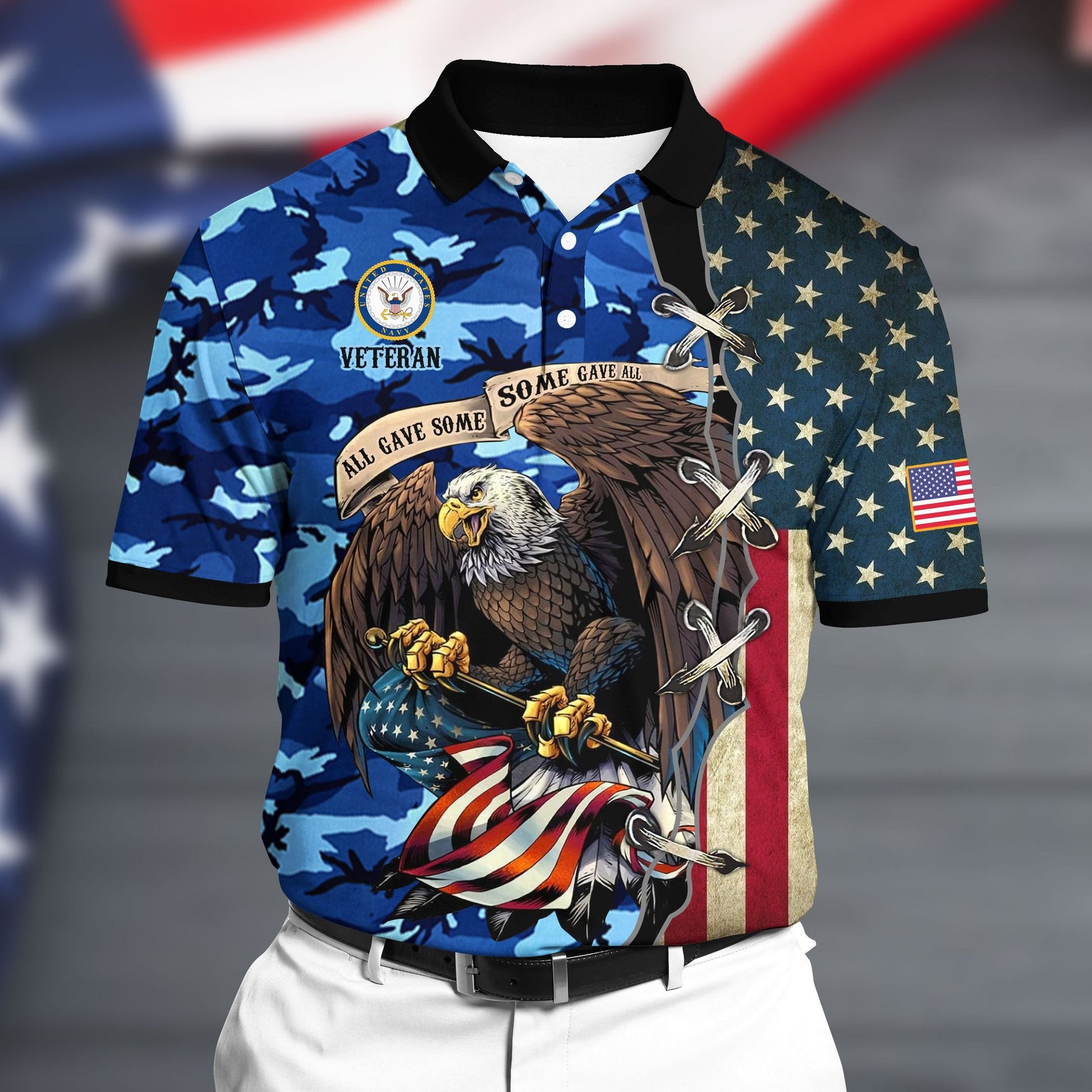Premium U.S Navy Polo All Over Printed NDT070801XX