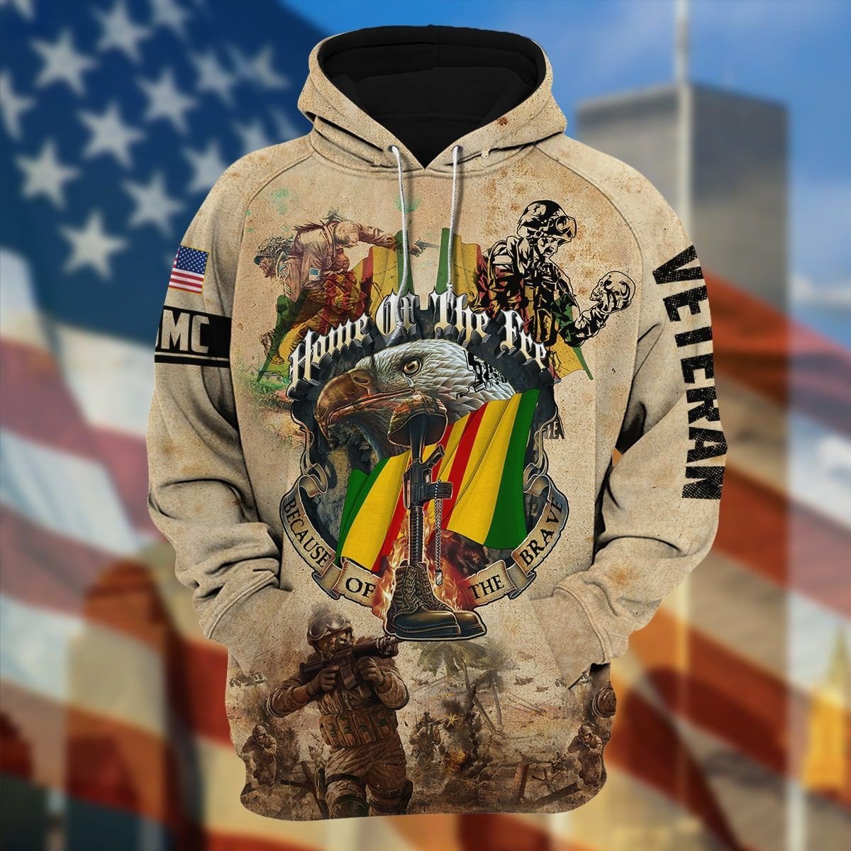 Premium VietNam Veteran Zip Hoodie NVT111001