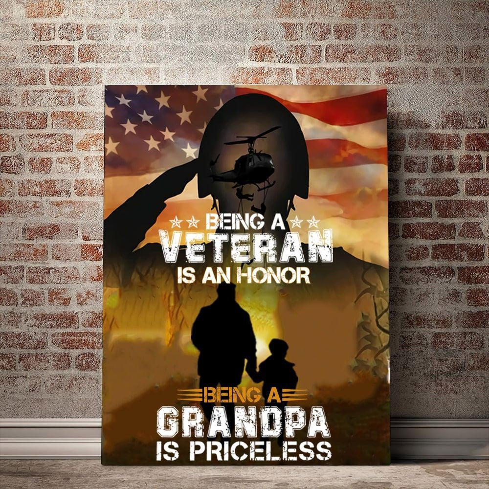 Priceless Veteran Grandpa Canvas TVN101001