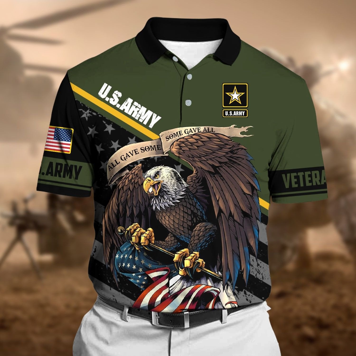 Premium Power American Veteran Power Polo Shirt NVT161003n