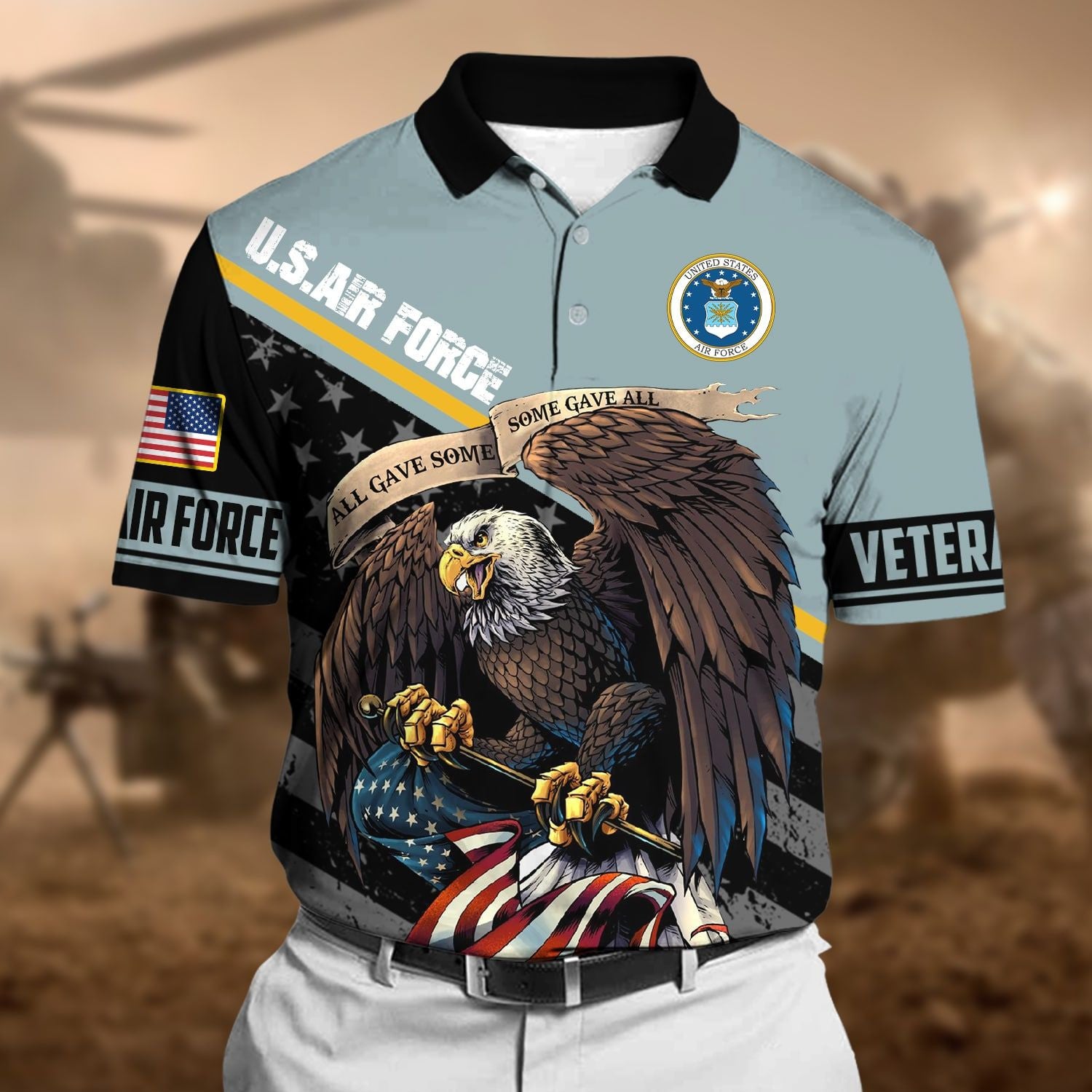 Premium Power American Veteran Power Polo Shirt NVT161003n