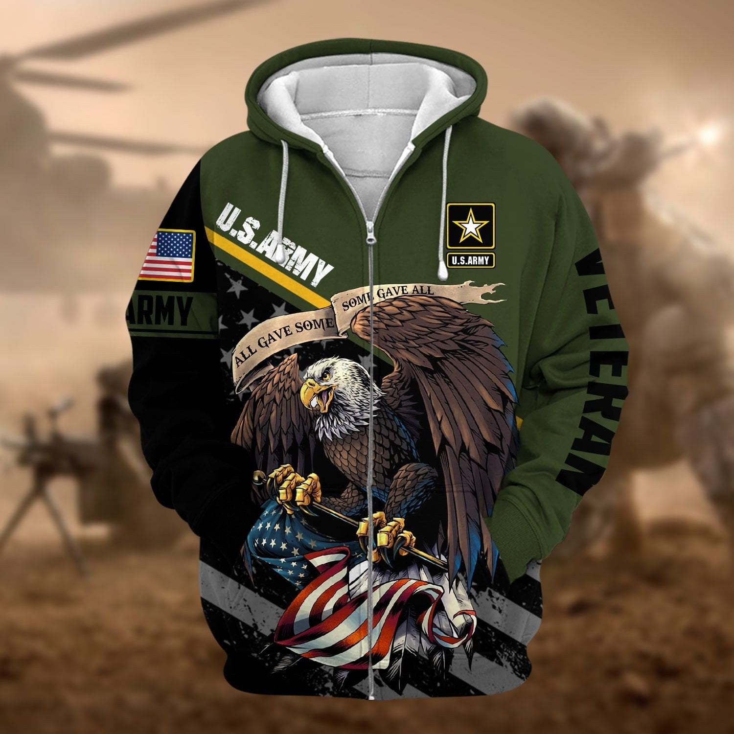 Premium American Veteran Zip Hoodie NVT161003