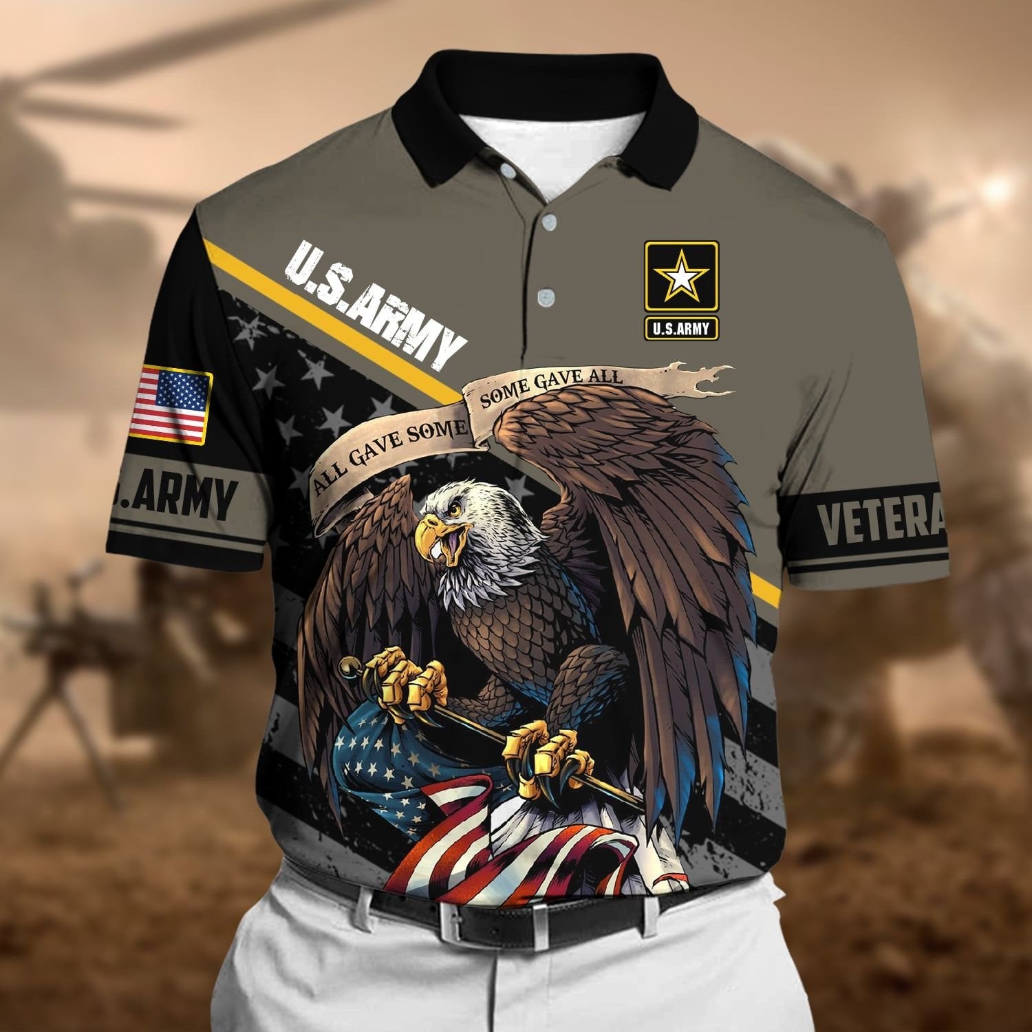 Premium Power American Veteran Power Polo Shirt NVT161003n