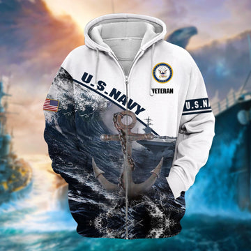 Unique Veteran U.S Navy Hoodie And Zip Hoodie NVT181001