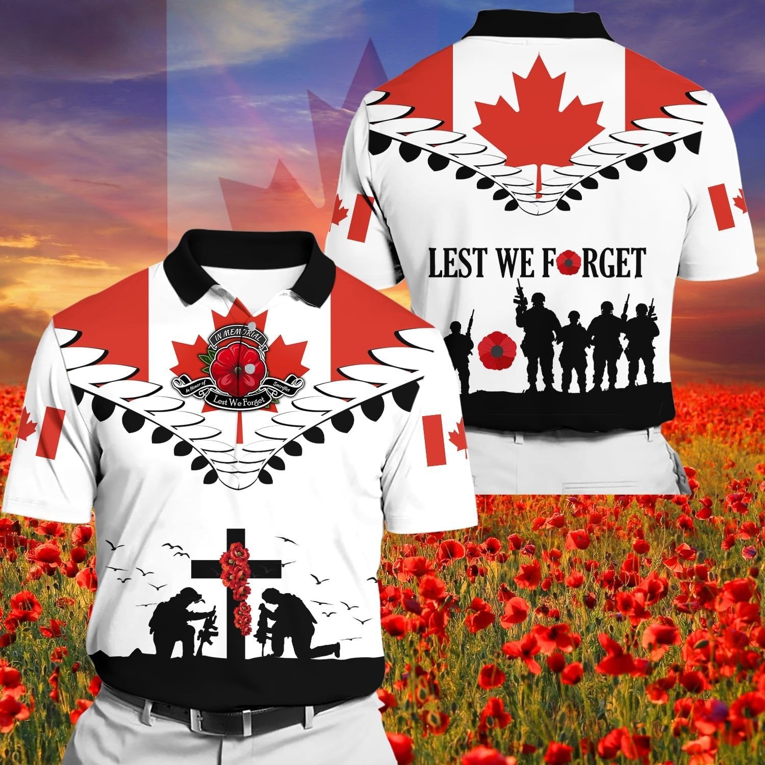 Premium Lest We Forget Polo Shirt TVN261001