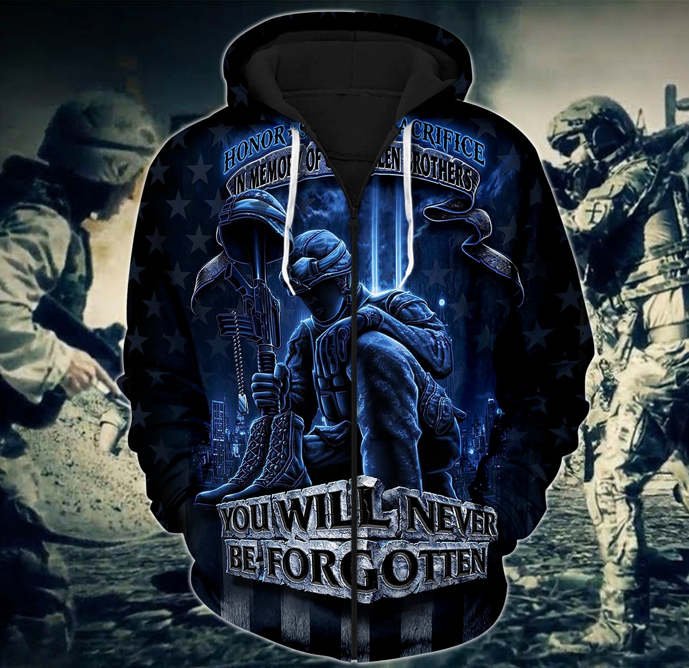 Premium Unique Veteran Zip Hoodie Ultra Soft and Warm-LTADD010222DS