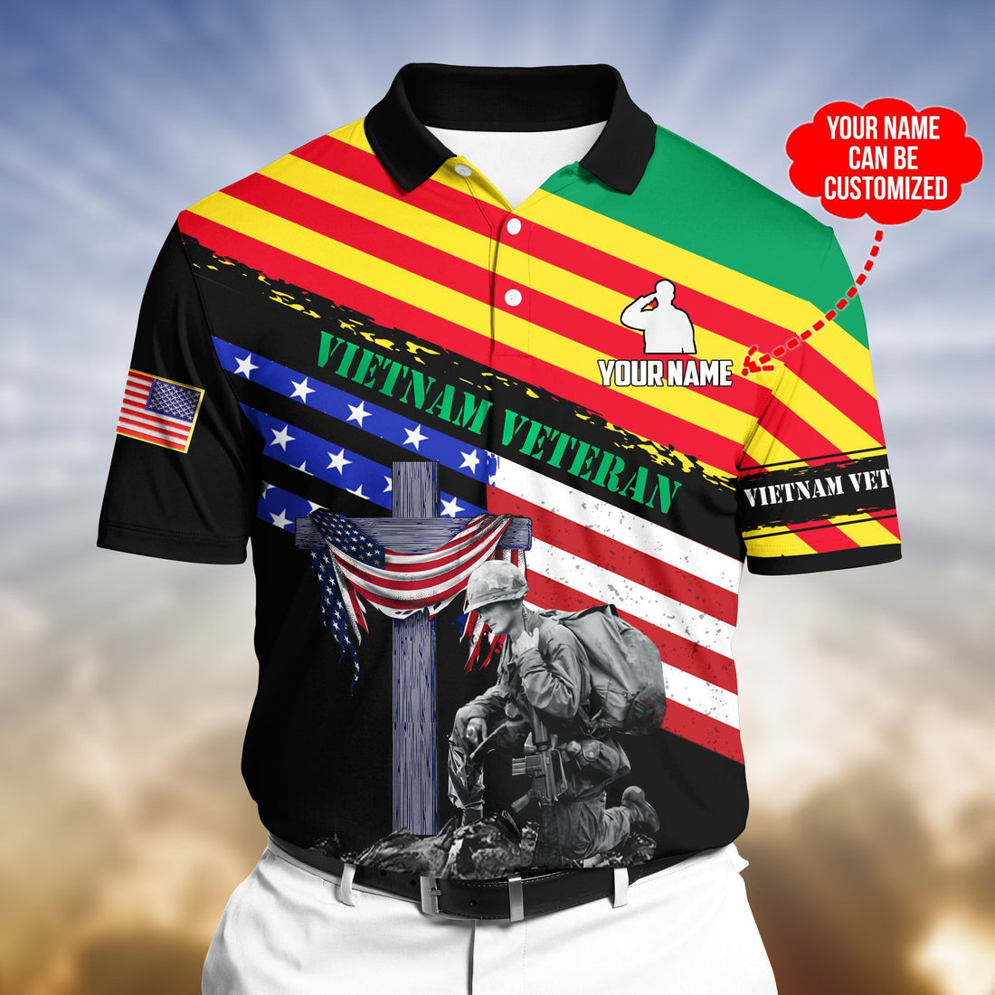 Premium Personalized Vietnam Veteran 3D Polo All Over Printed DDD250602XX