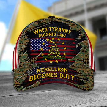 Premium The Real American Veteran Cap Marine Camo