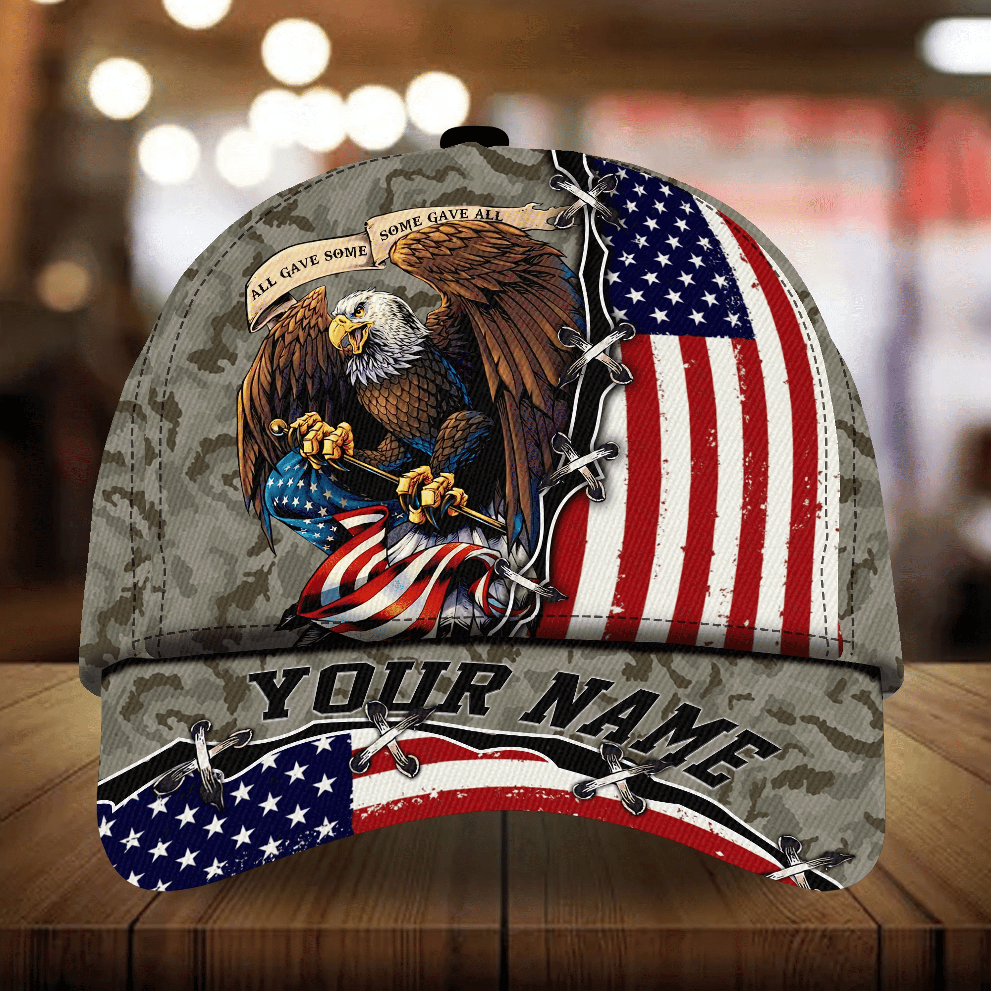 All Gave Some Veteran Cap 3D Camo Personalized