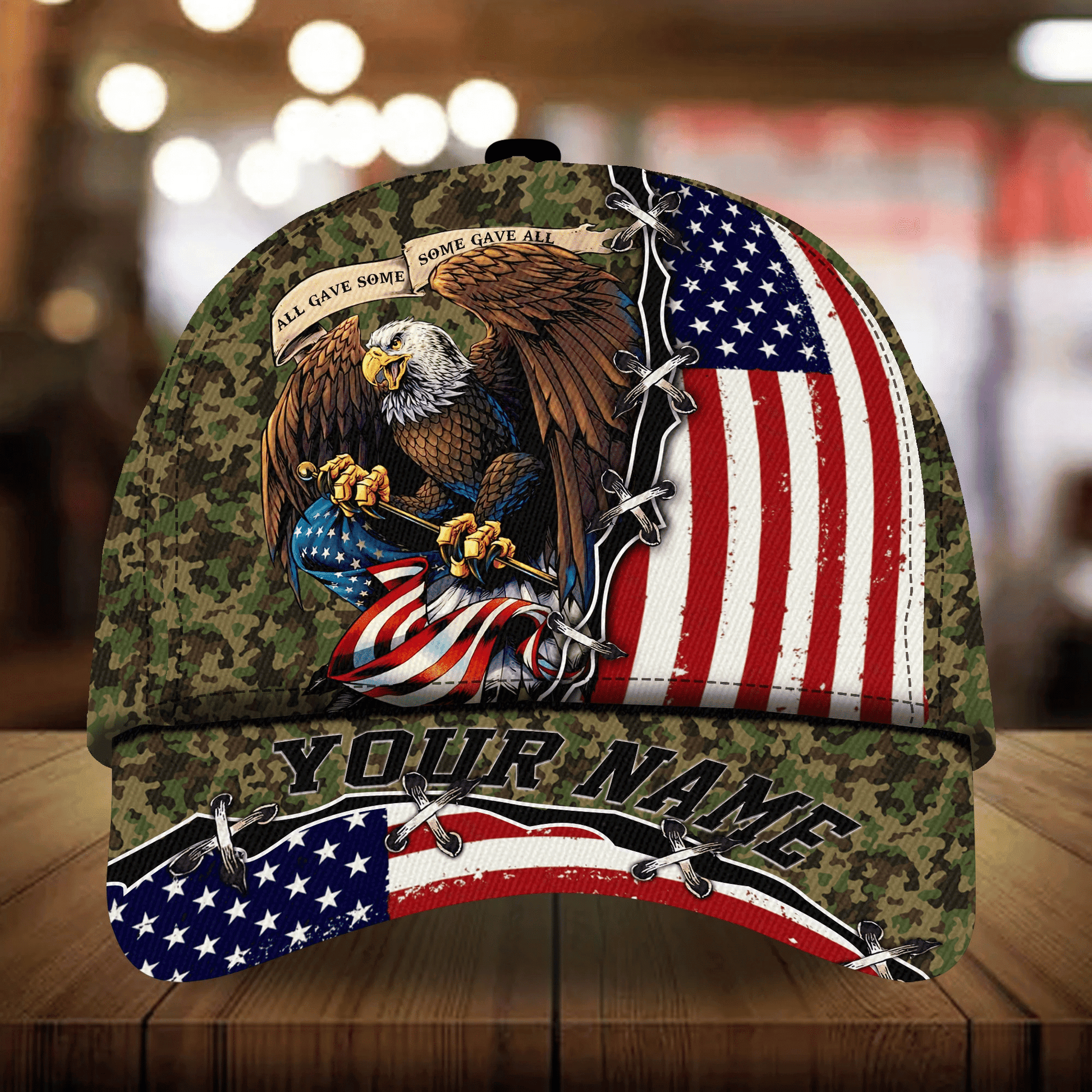 All Gave Some Veteran Cap 3D Camo Personalized