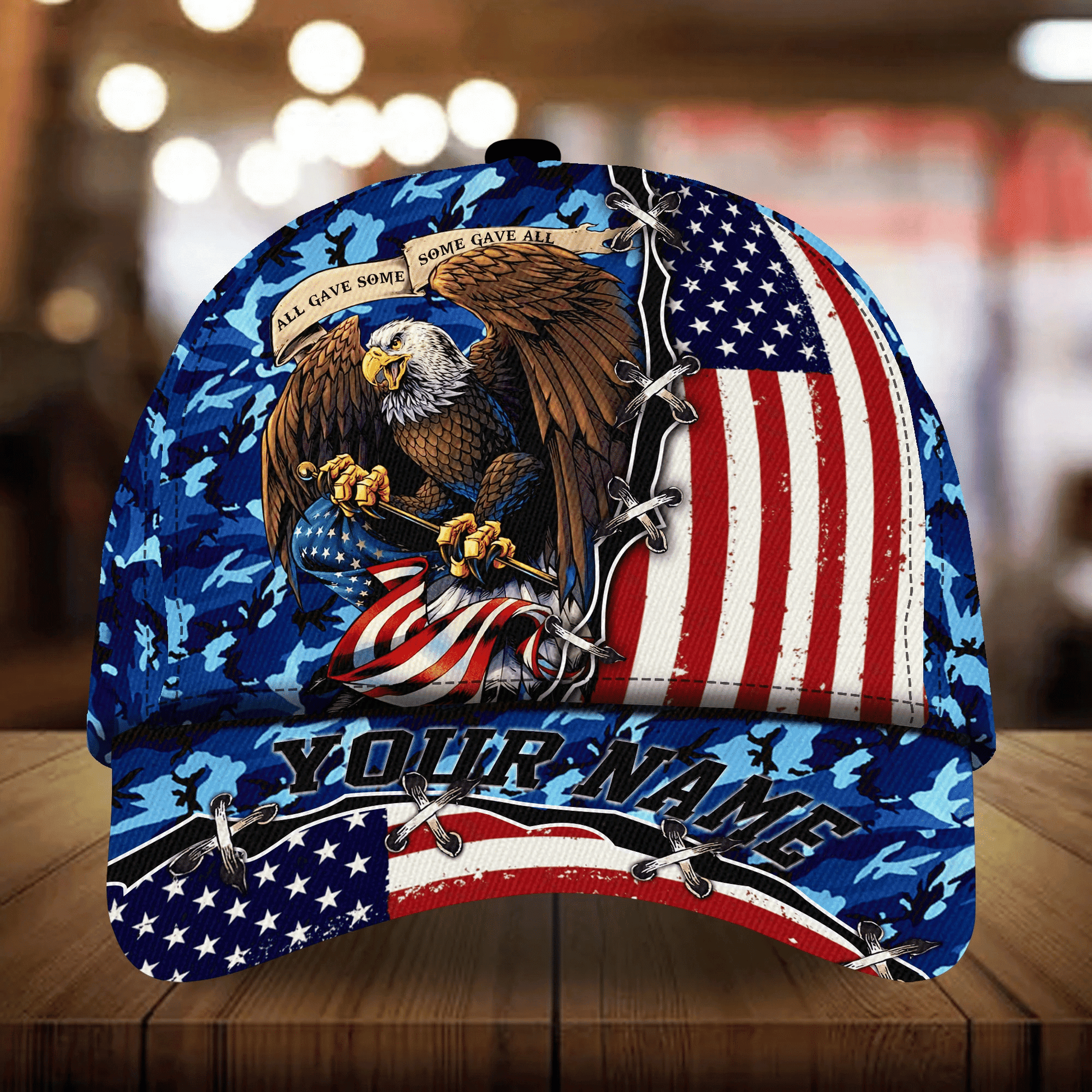 All Gave Some Veteran Cap 3D Camo Personalized
