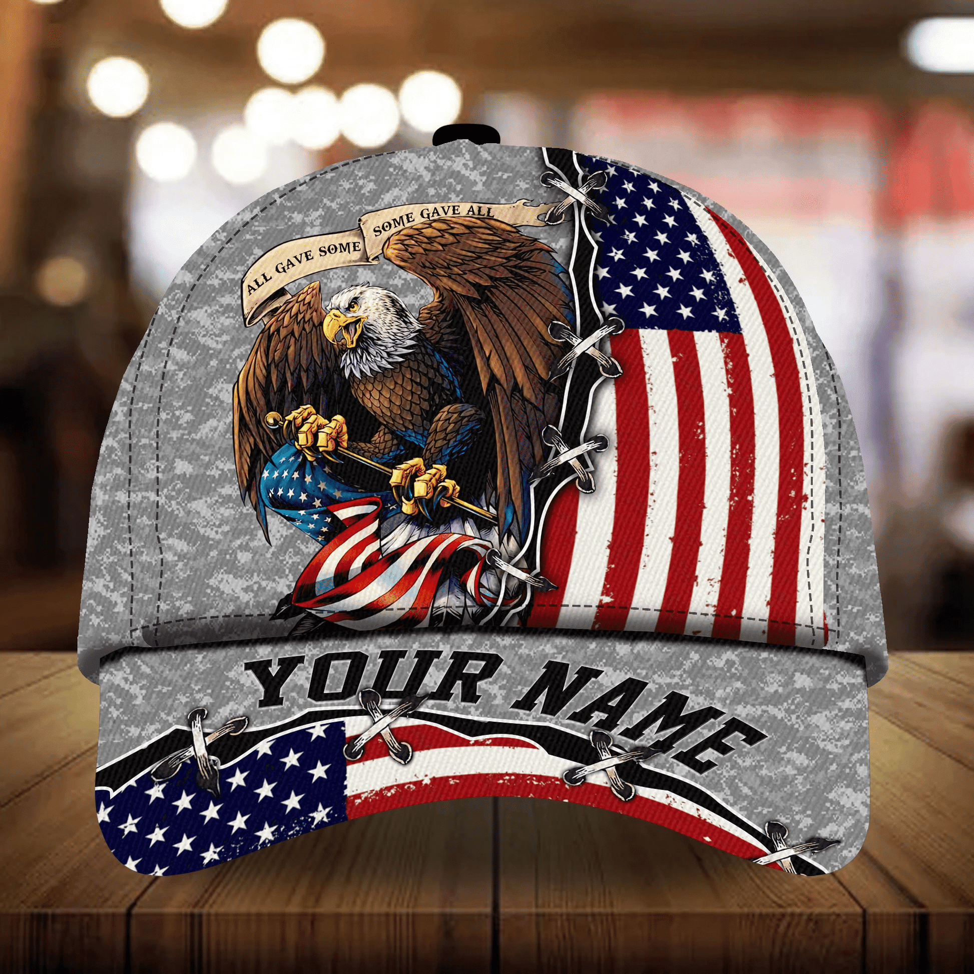 All Gave Some Veteran Cap 3D Camo Personalized