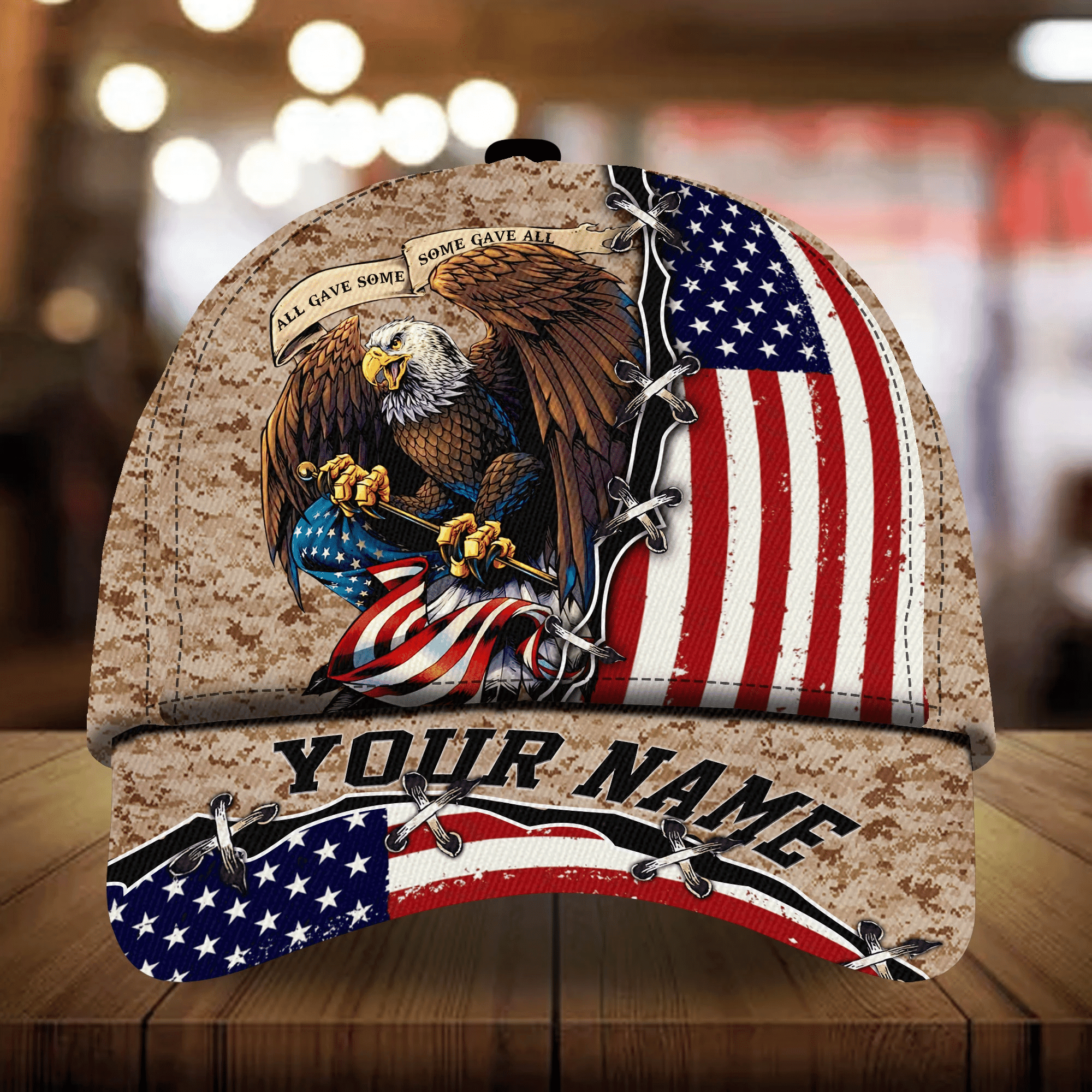 All Gave Some Veteran Cap 3D Camo Personalized