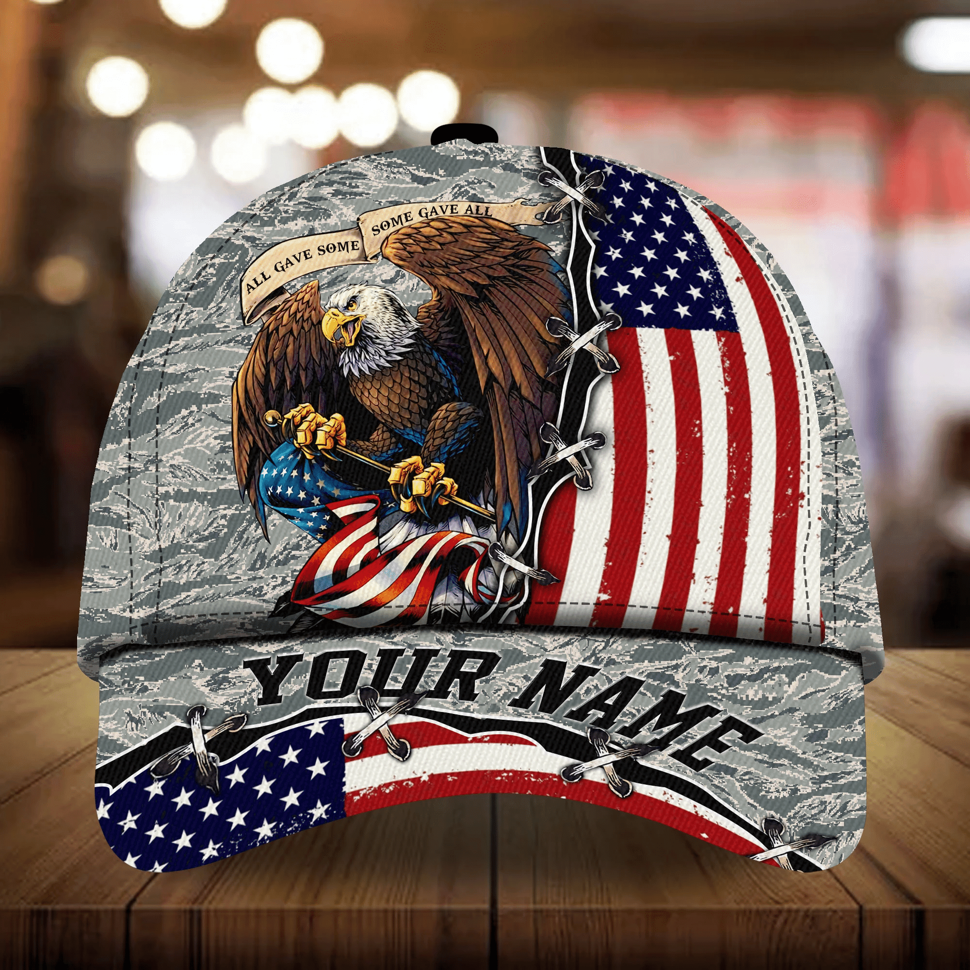 All Gave Some Veteran Cap 3D Camo Personalized