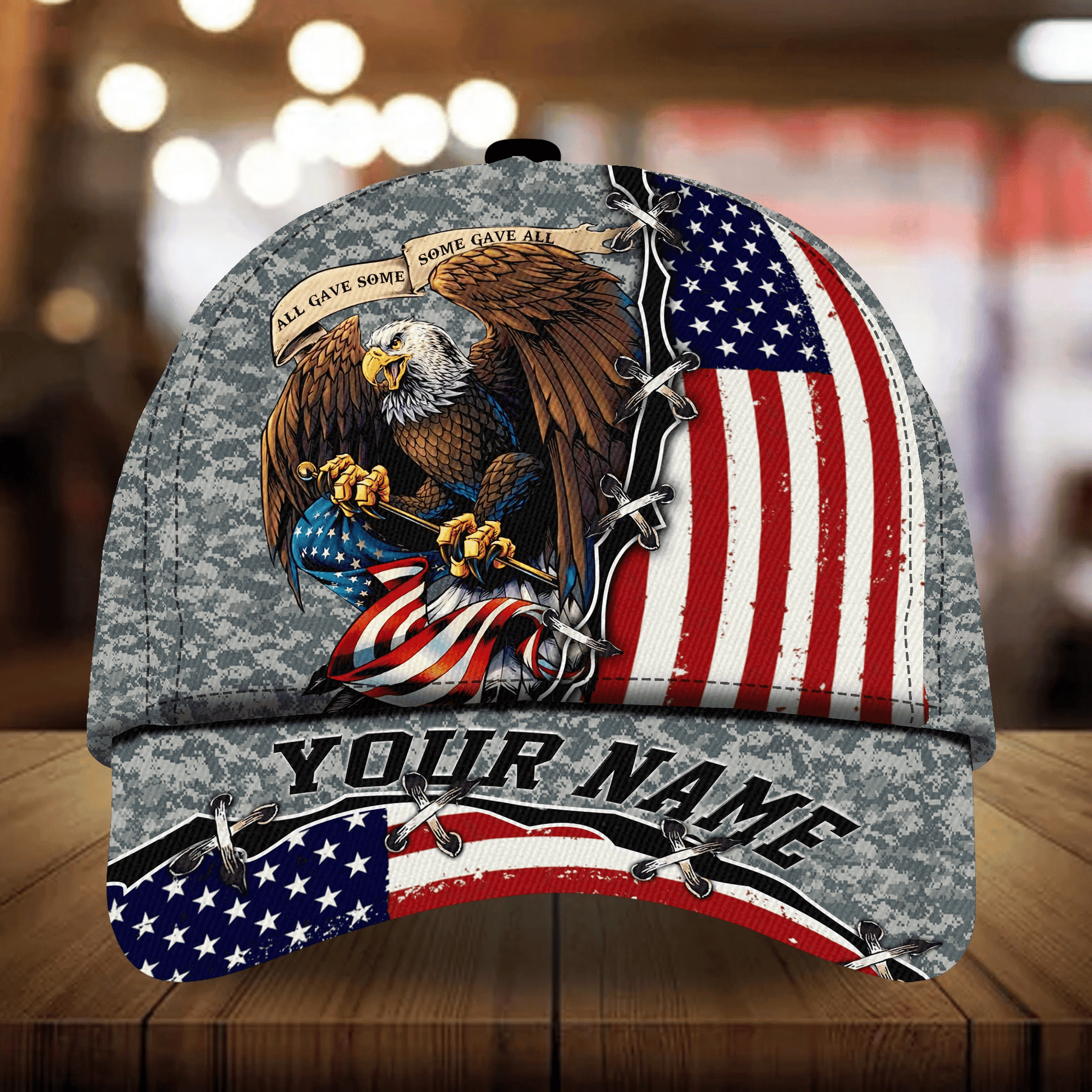 All Gave Some Veteran Cap 3D Camo Personalized