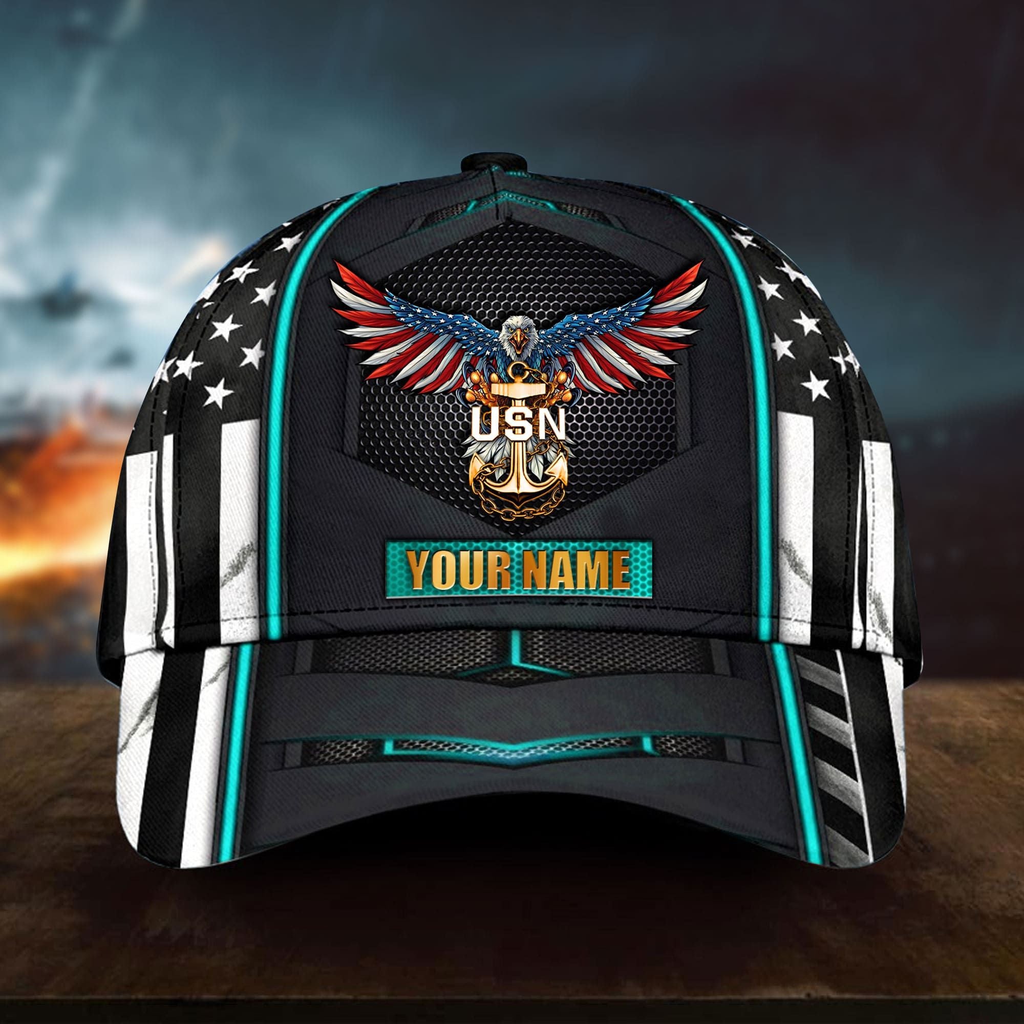 Premium U.S Veteran Cap 3D Multicolor Personalized