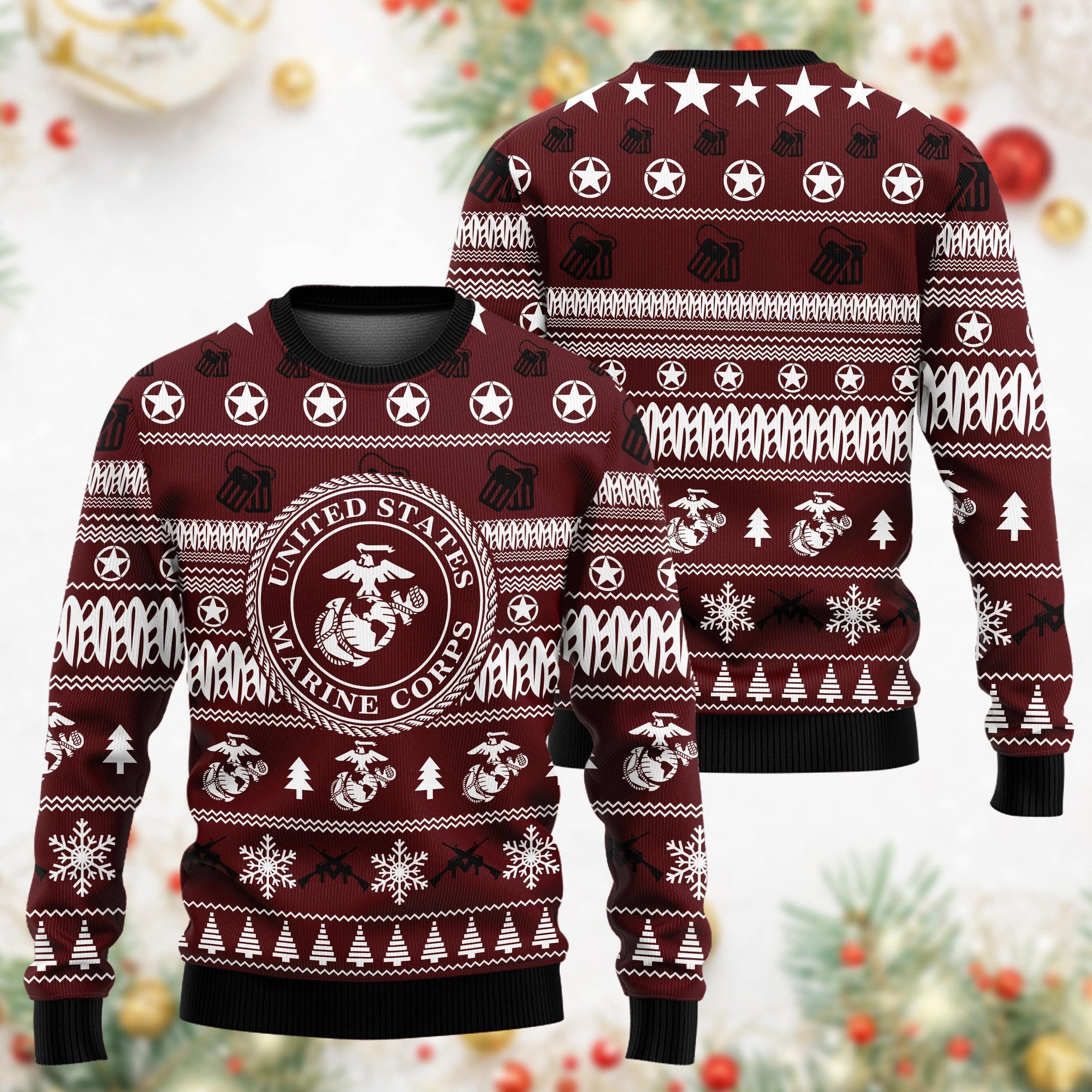 Premium Multiple US Military Services Veteran Sweater PVC031102
