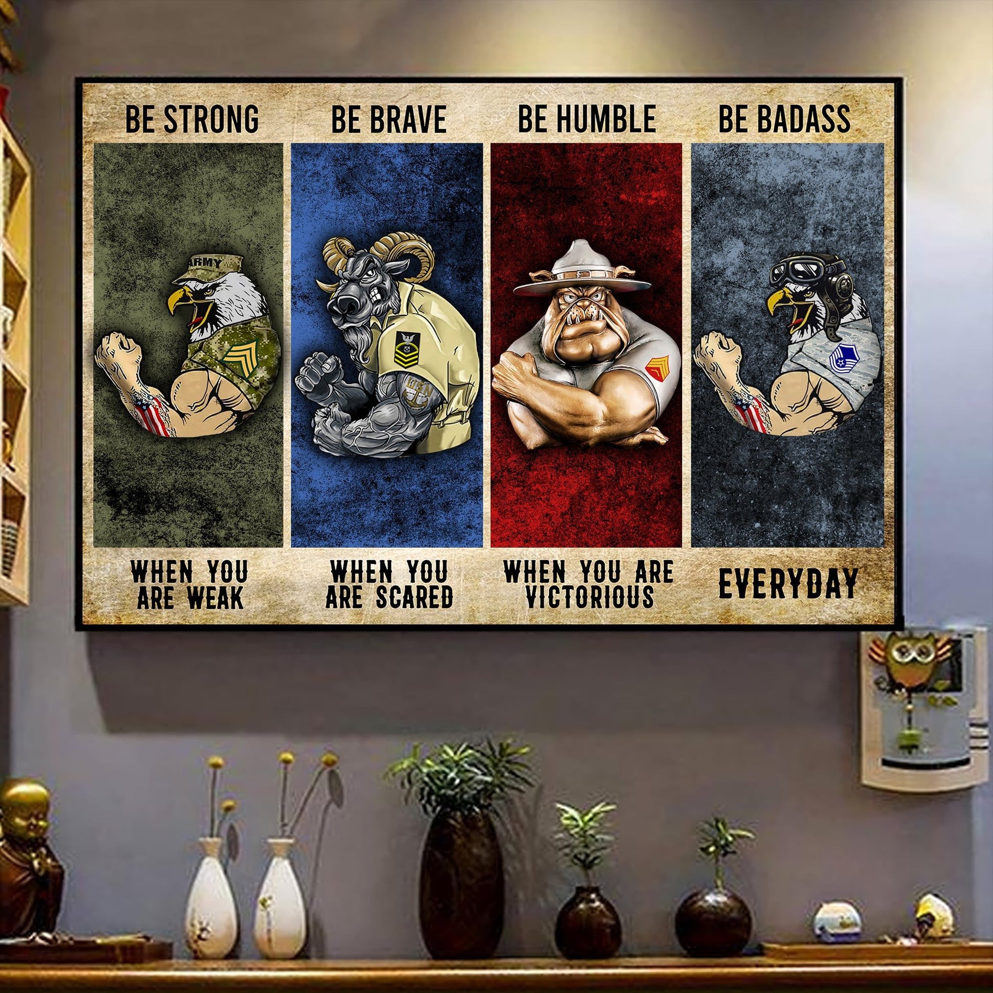 Unique US Military Services Canvas TVN041105