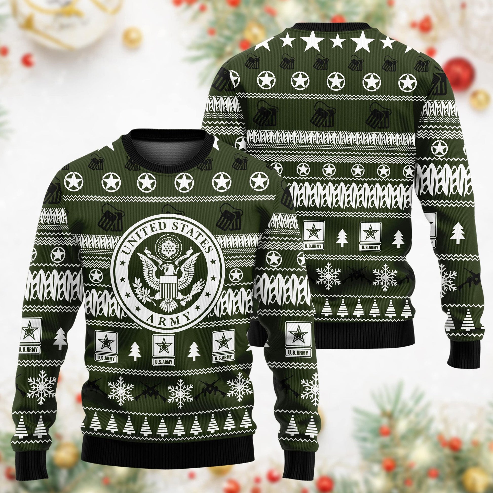 Premium Multiple US Military Services Veteran Sweater PVC031102