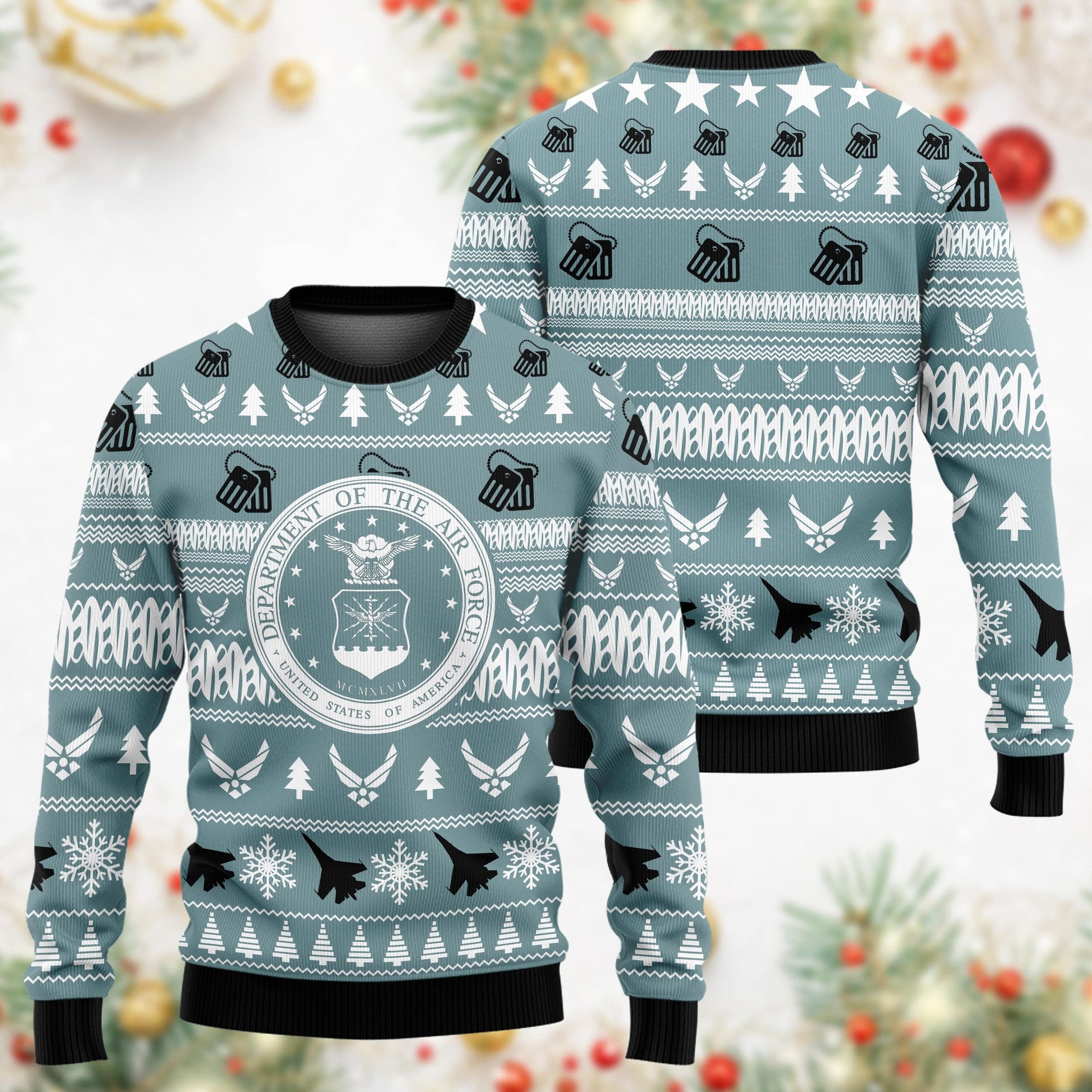 Premium Multiple US Military Services Veteran Sweater PVC031102