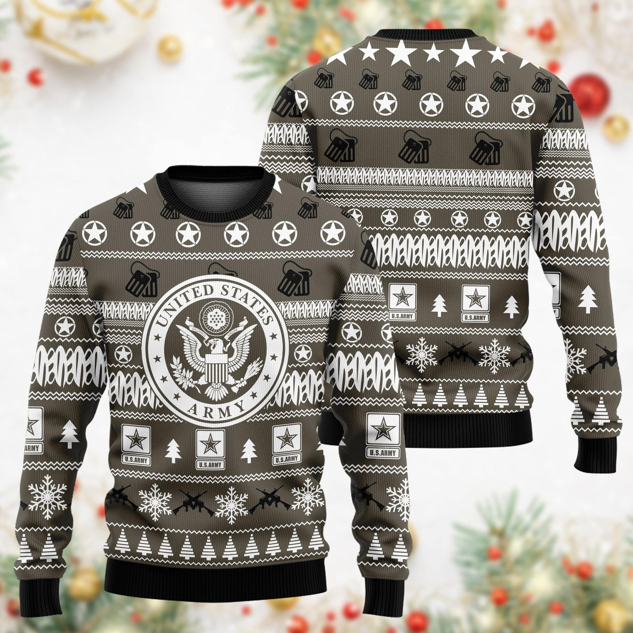 Premium Multiple US Military Services Veteran Sweater PVC031102