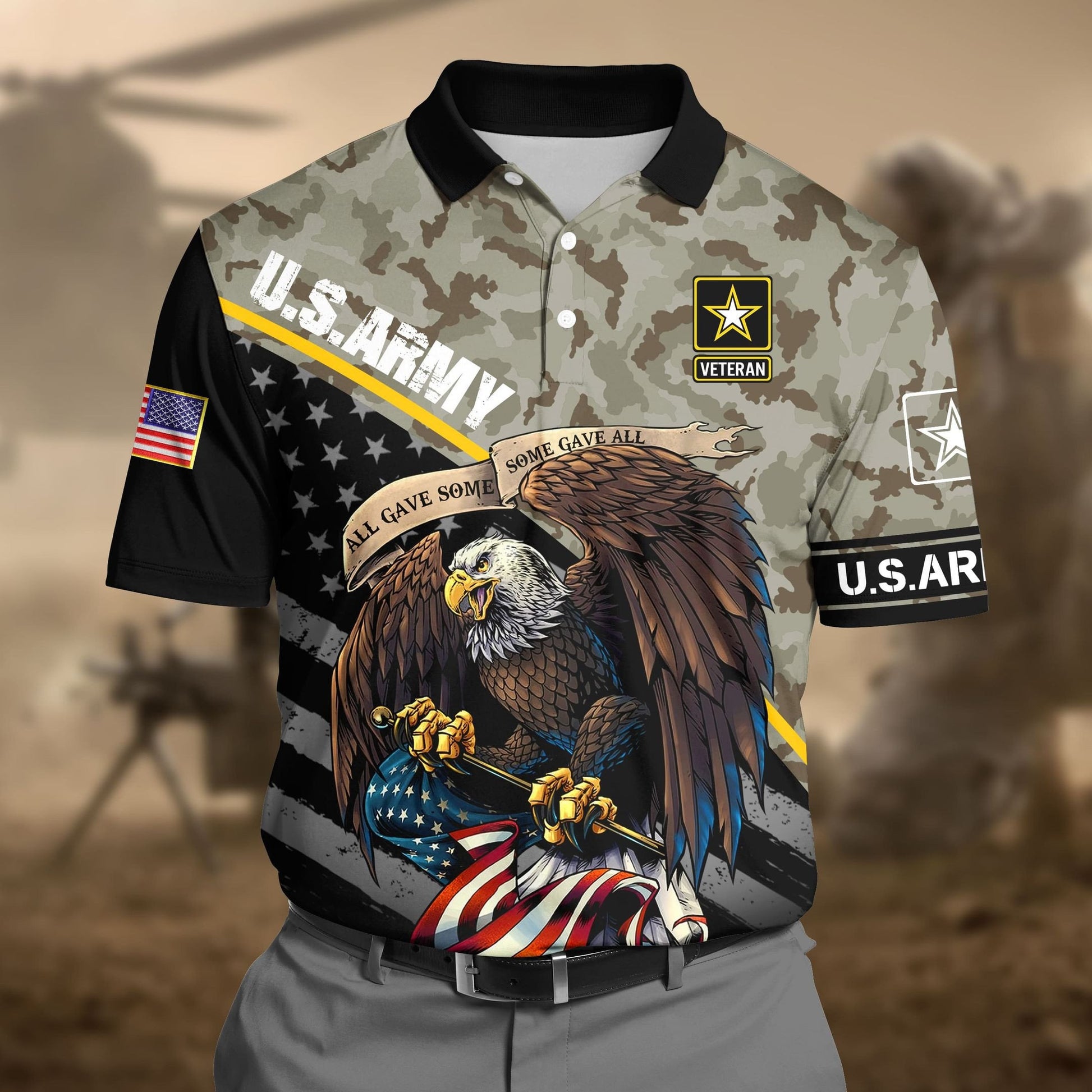 Premium U.S Army Pattern 3 3D Polo All Over Printed DDD160602MT