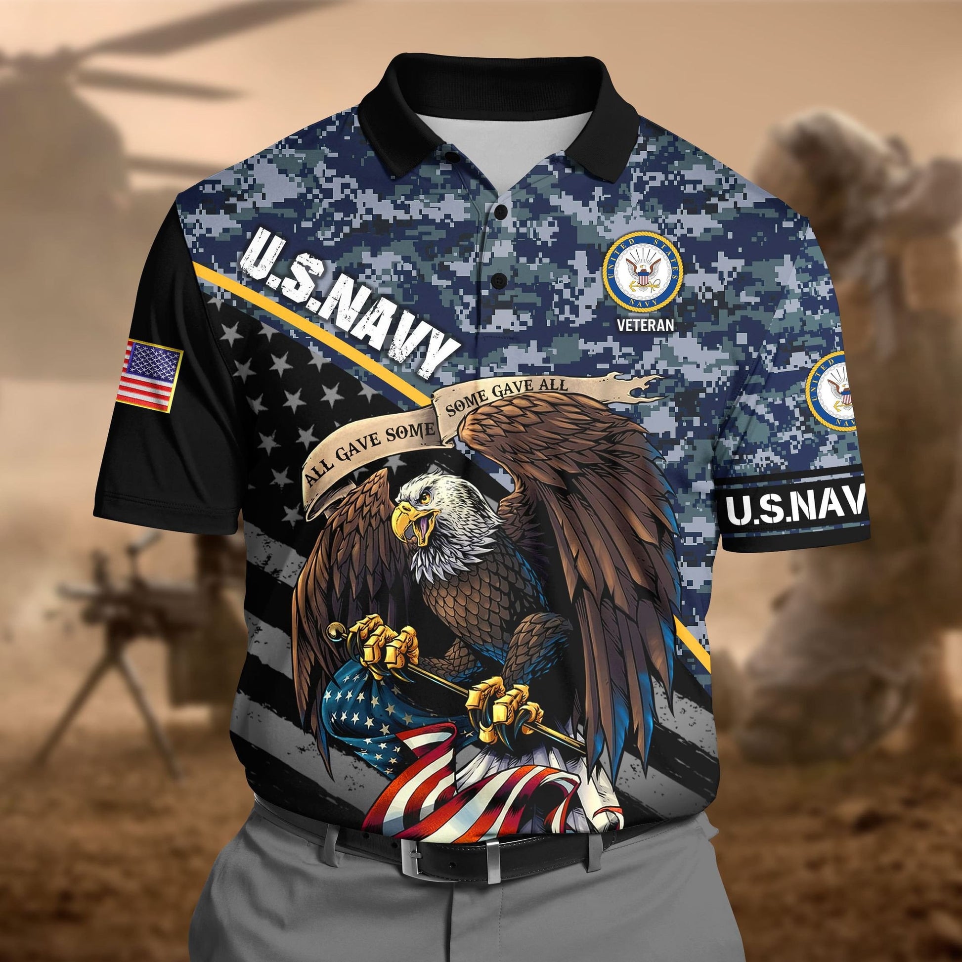 Premium U.S Navy Pattern 1 3D Polo All Over Printed DDD160602MT