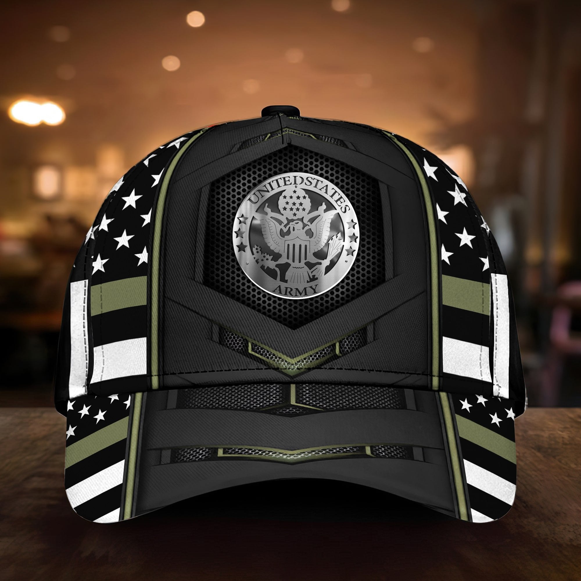 Premium Multiple US Military Services Veteran 3D Cap PVC101101