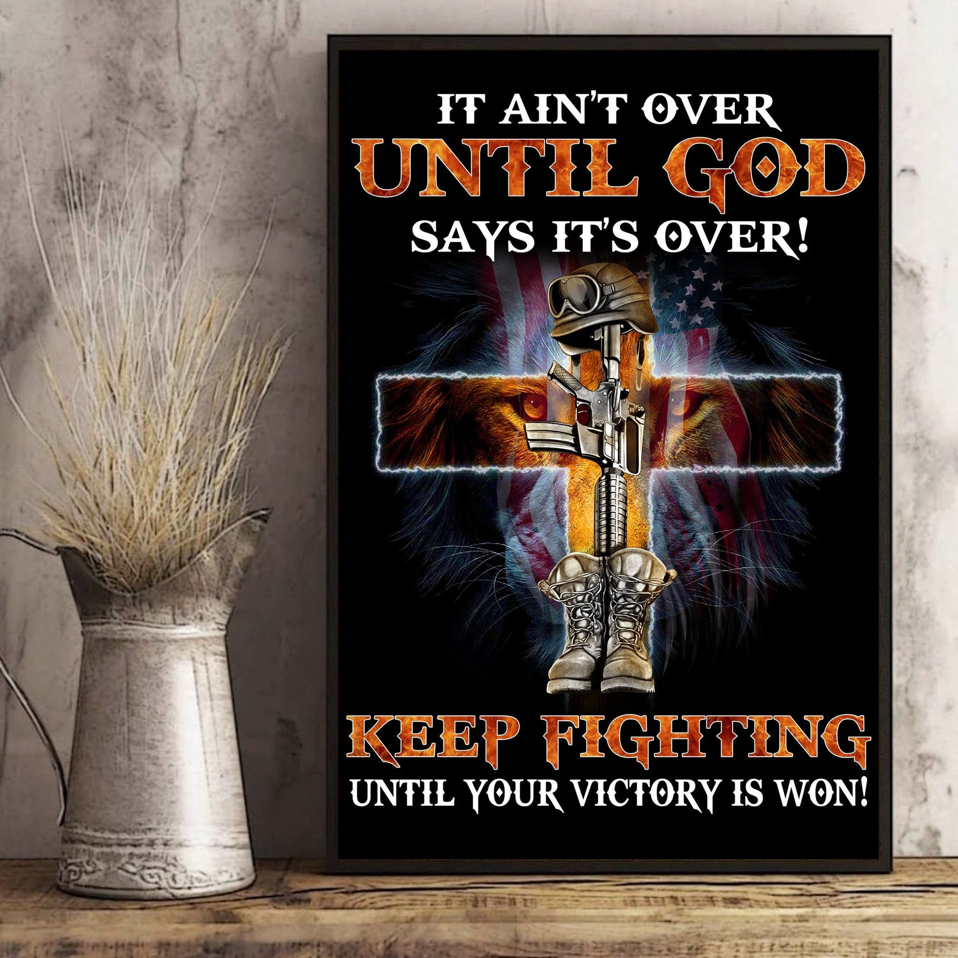 Unique Keep Fighting Until You Are Winner Canvas NVT110902