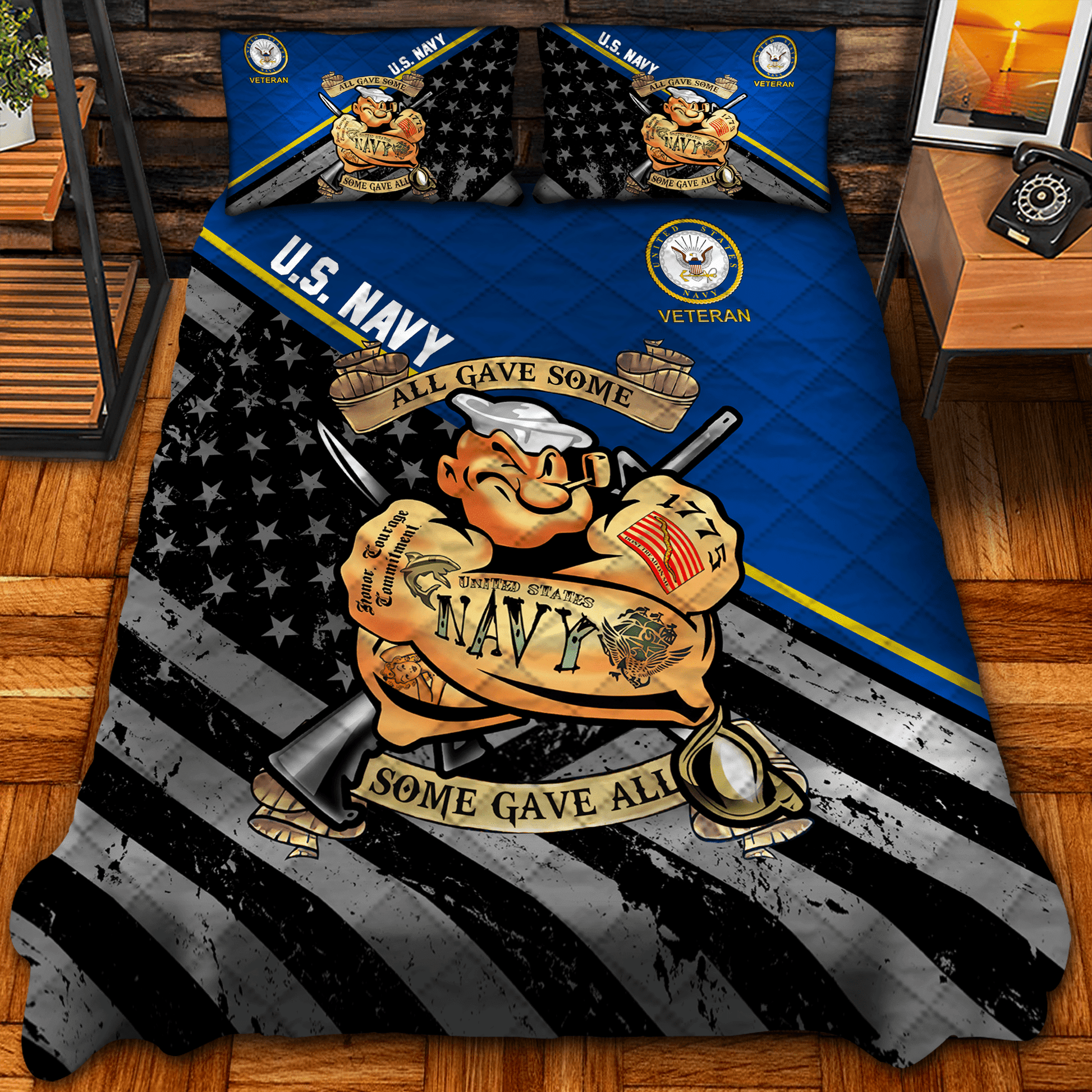 Premium Multiple US Military Services Veteran Bedding Set PVC231102