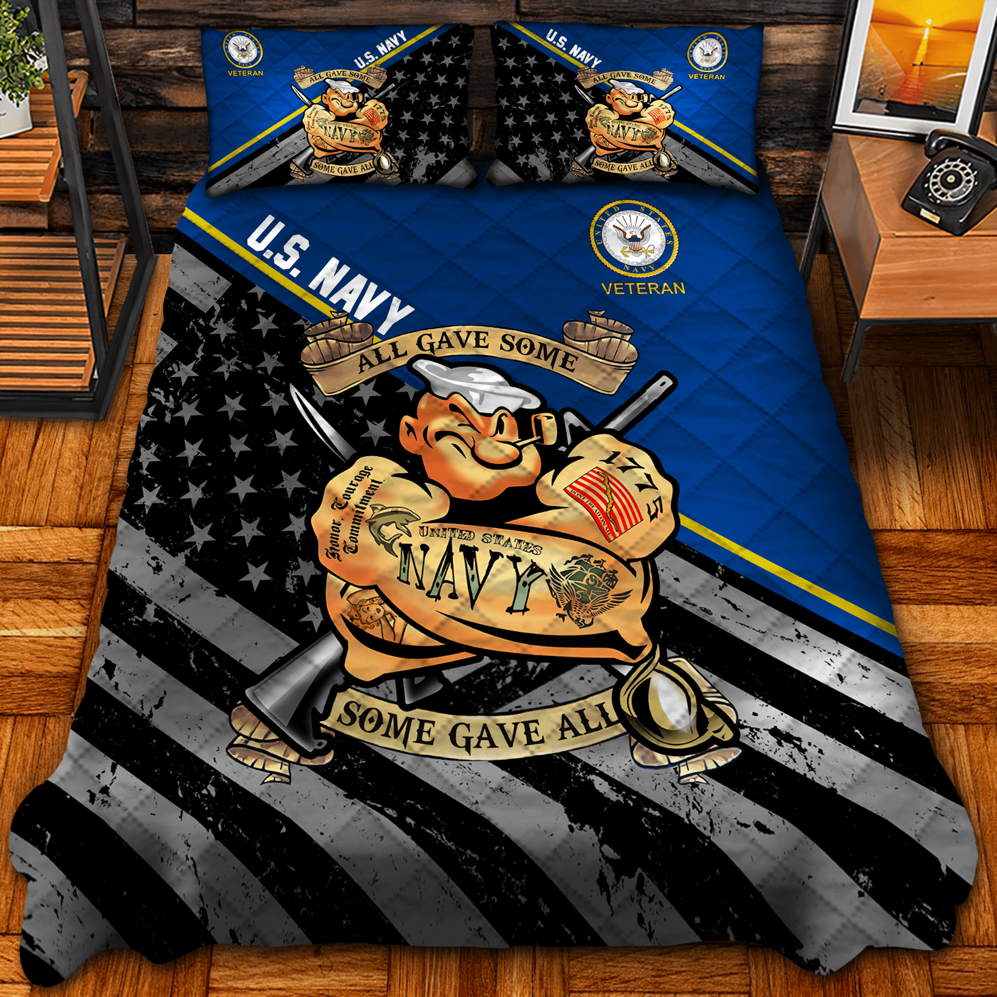 Premium Multiple US Military Services Veteran Bedding Set PVC231102
