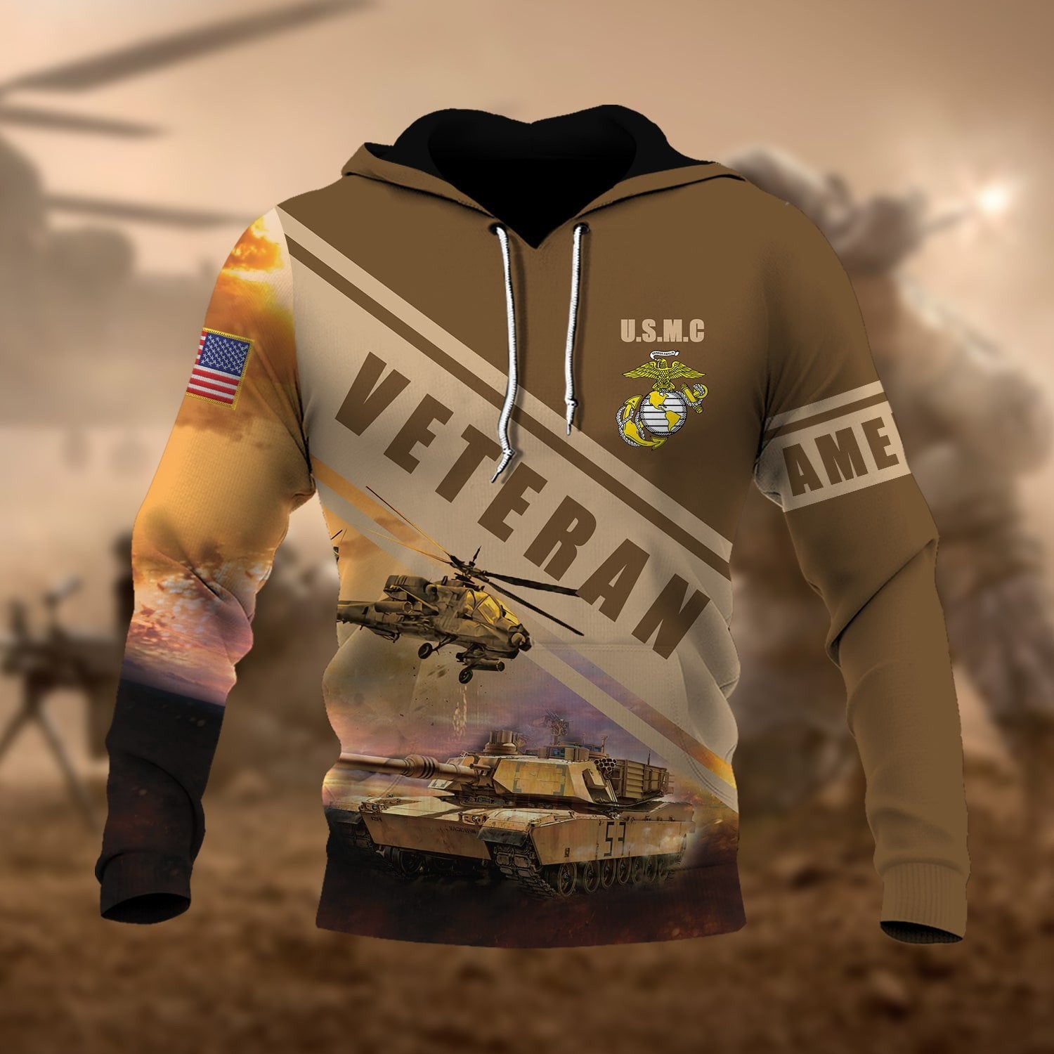 Premium Multiple US Military Services Veteran Hoodie PVC281202