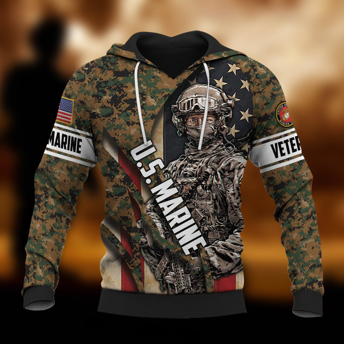Premium Multiple US Military Services Veteran Hoodie PVC221201
