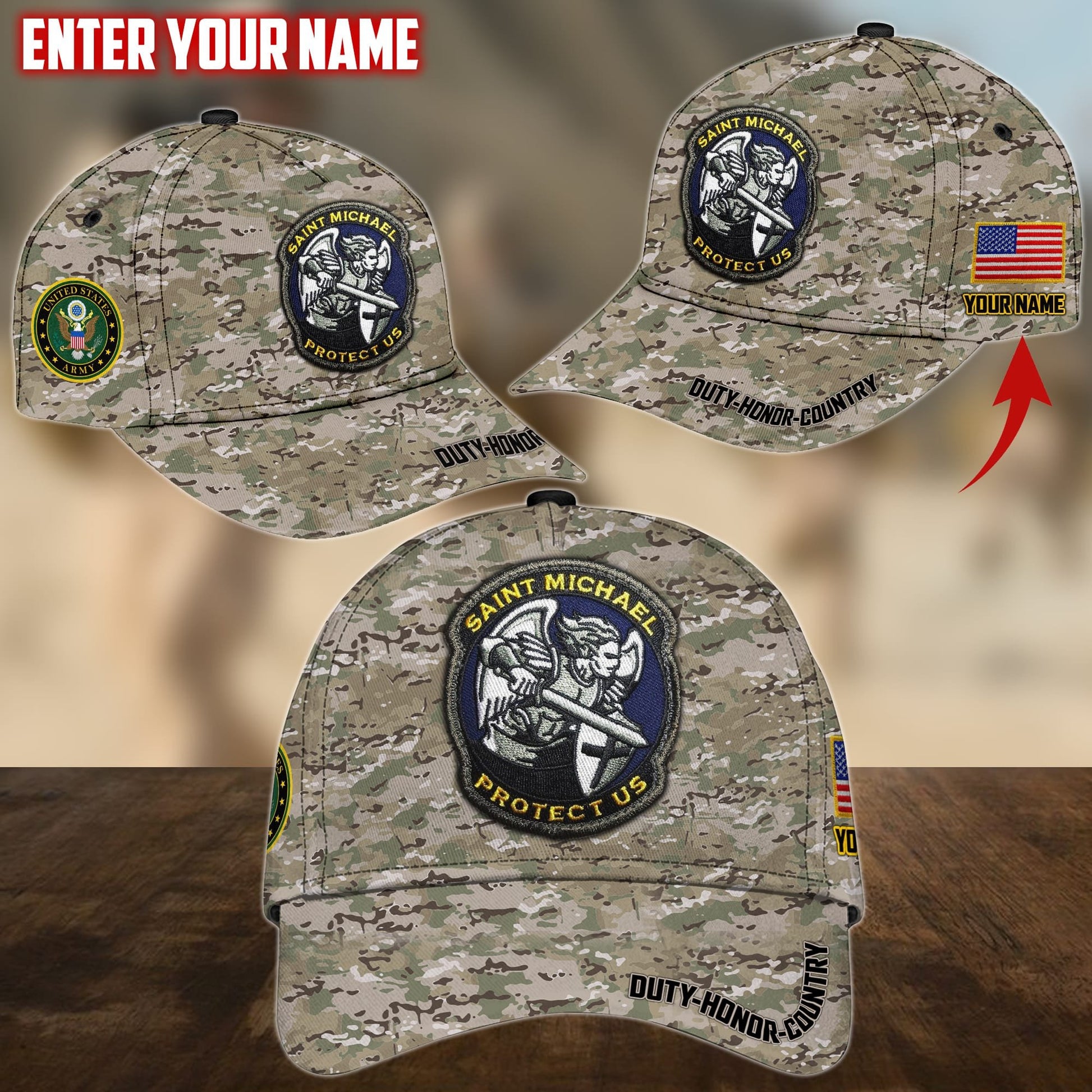Unique Saint Michael Protect Us Personalize Cap TVN211201
