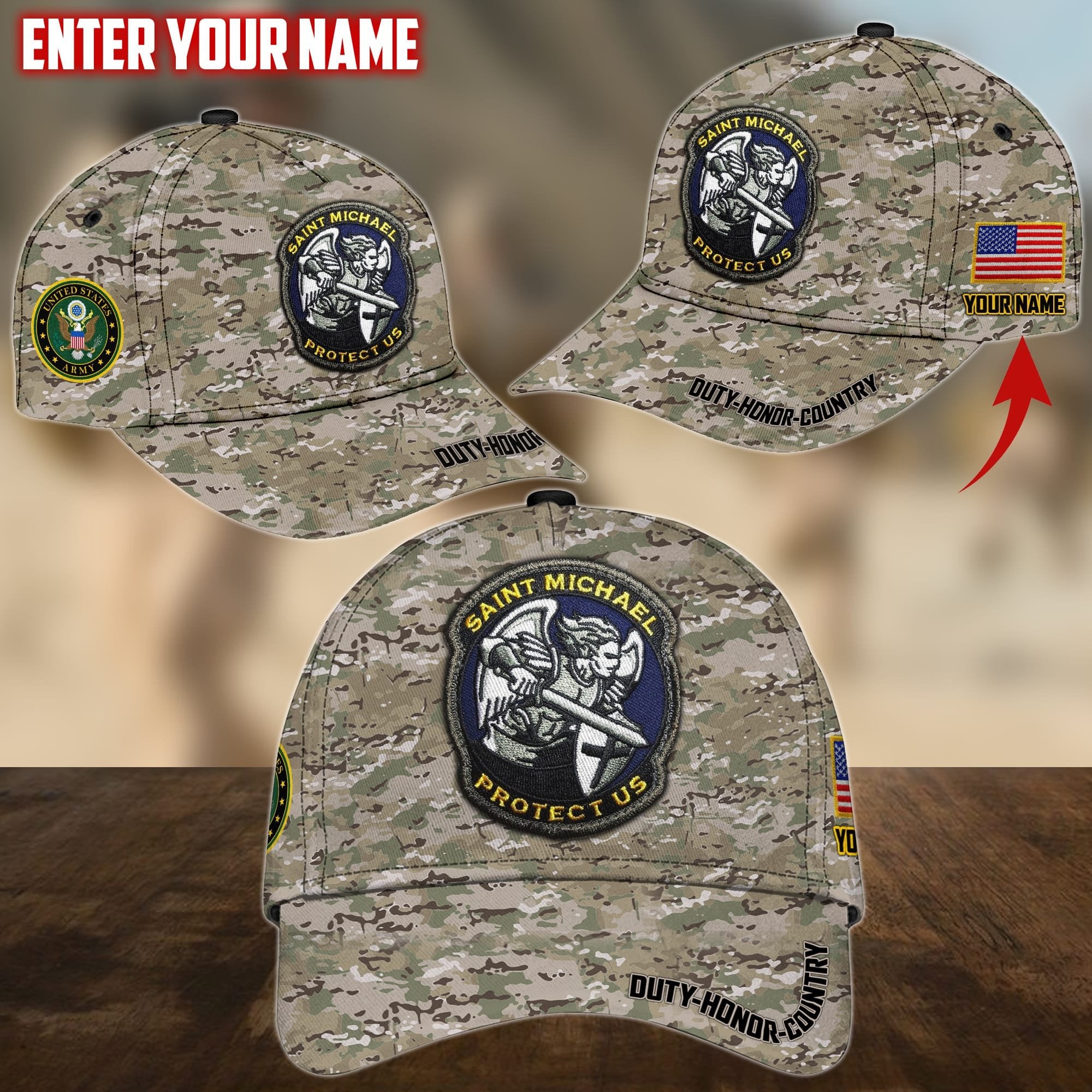 Unique Saint Michael Protect Us Personalize Cap TVN211201