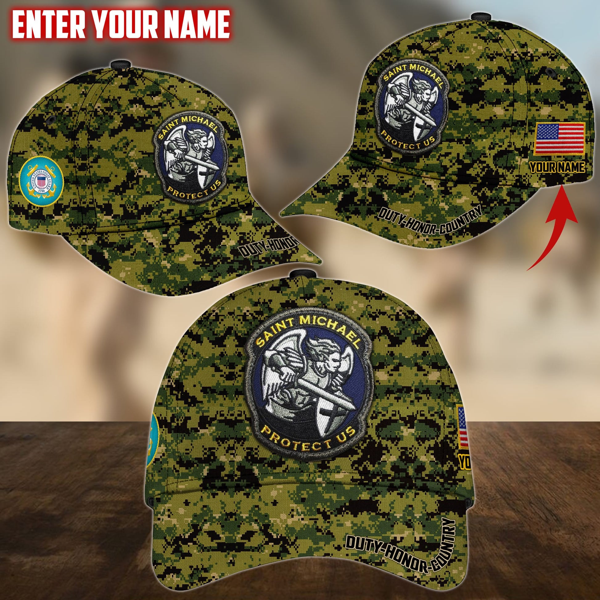 Unique Saint Michael Protect Us Personalize Cap TVN211201